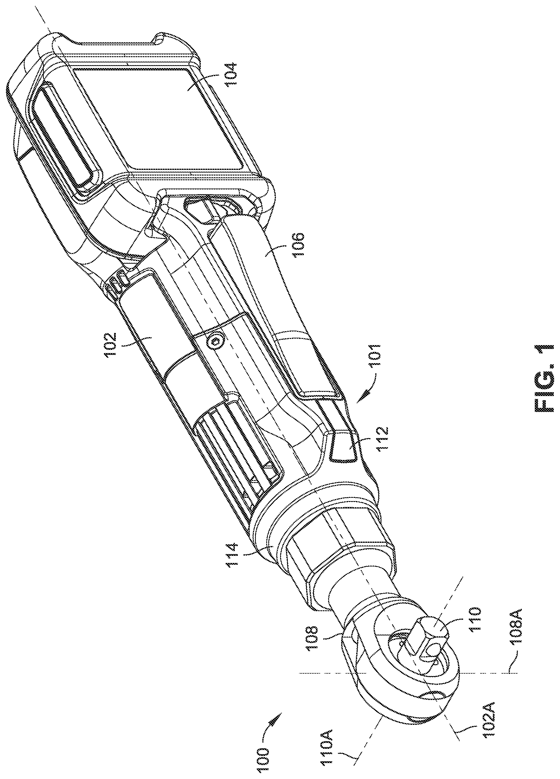 Patent US12098839 — Application-targeted light on powered ratchet or right-angle power tool — Figure 1