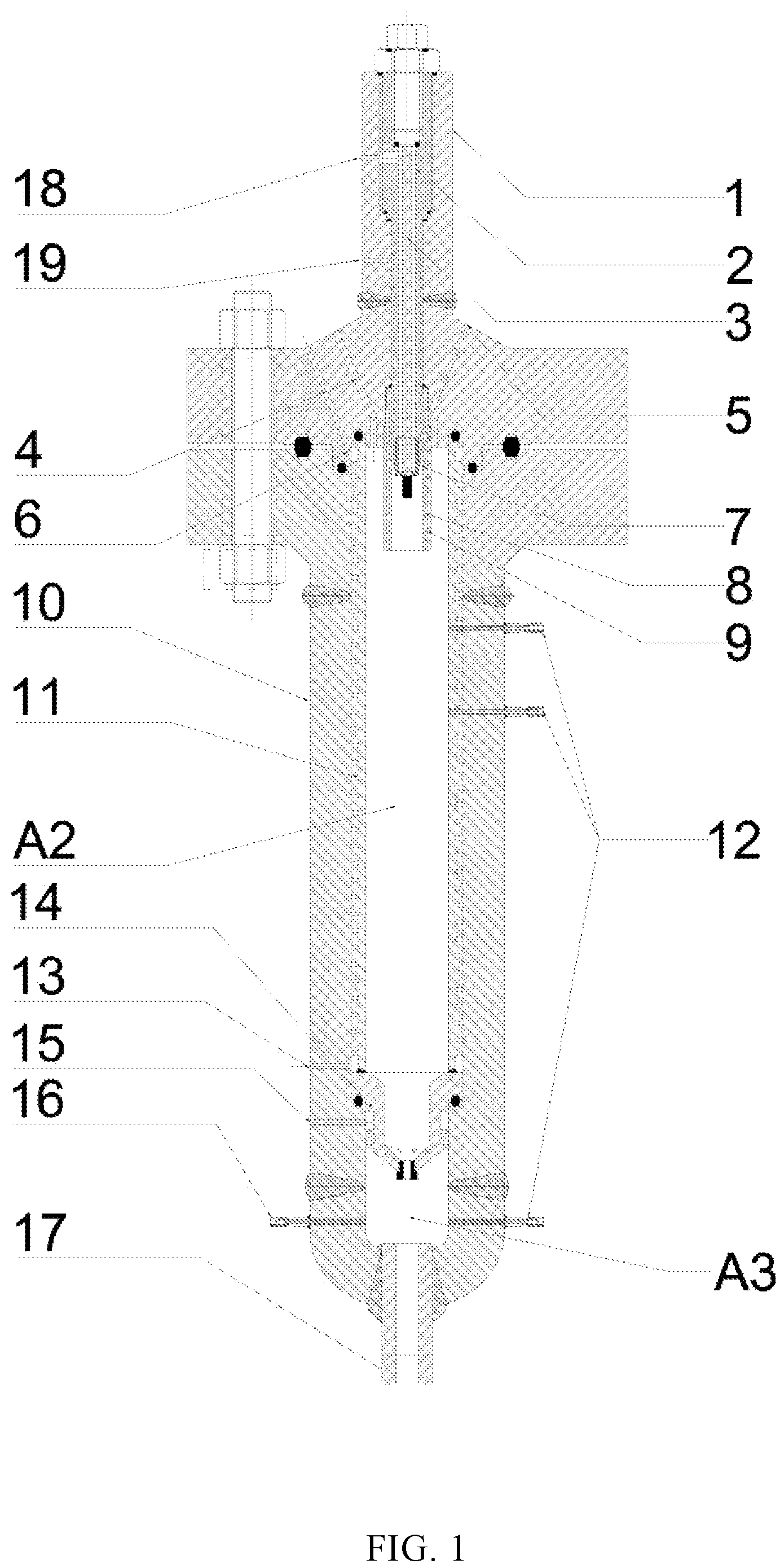 Patent US12098845 — Supercritical hydrothermal combustion device — Figure 1