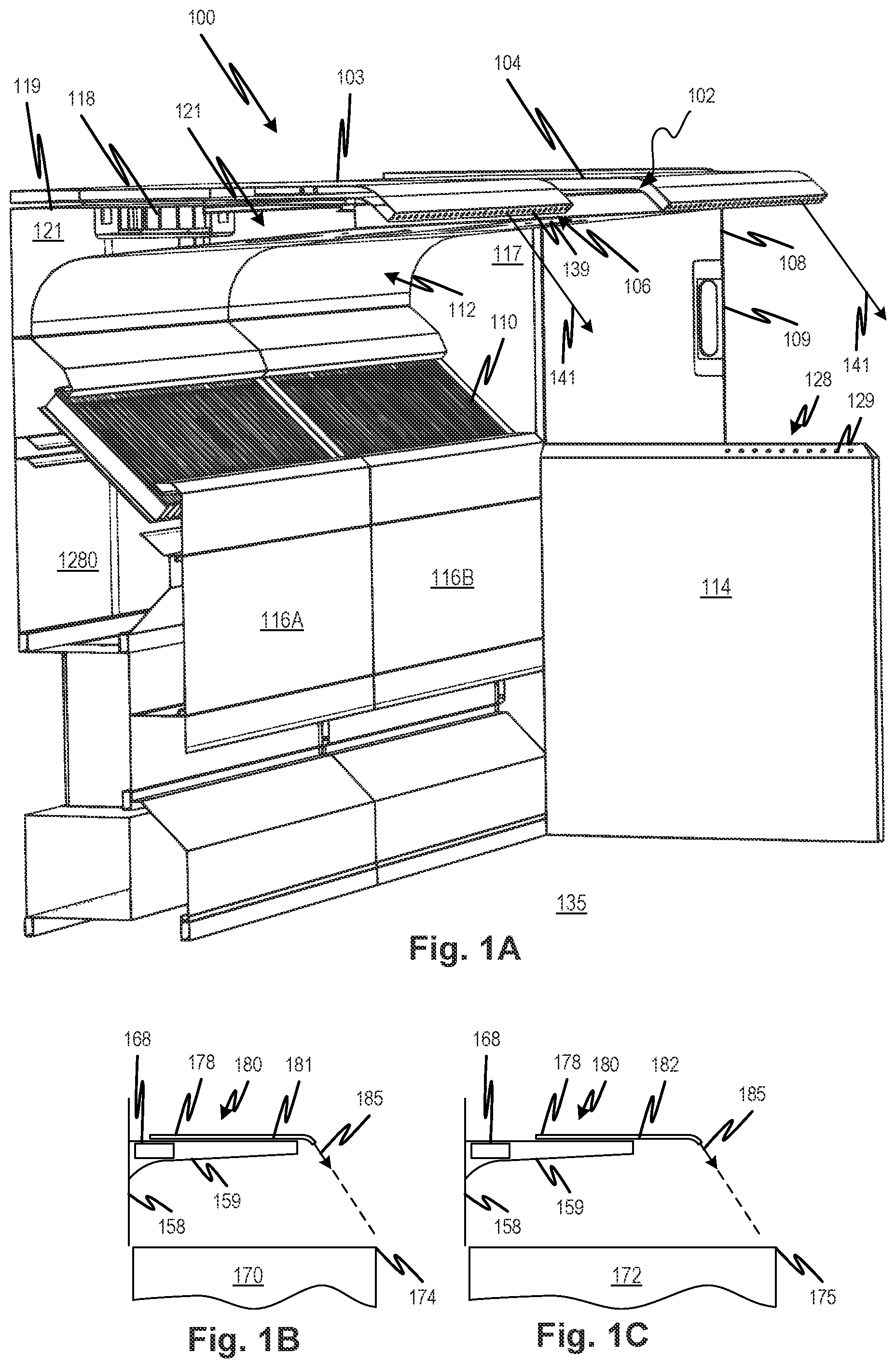 Patent US12098850 — Slide-type range hood — Figure 1