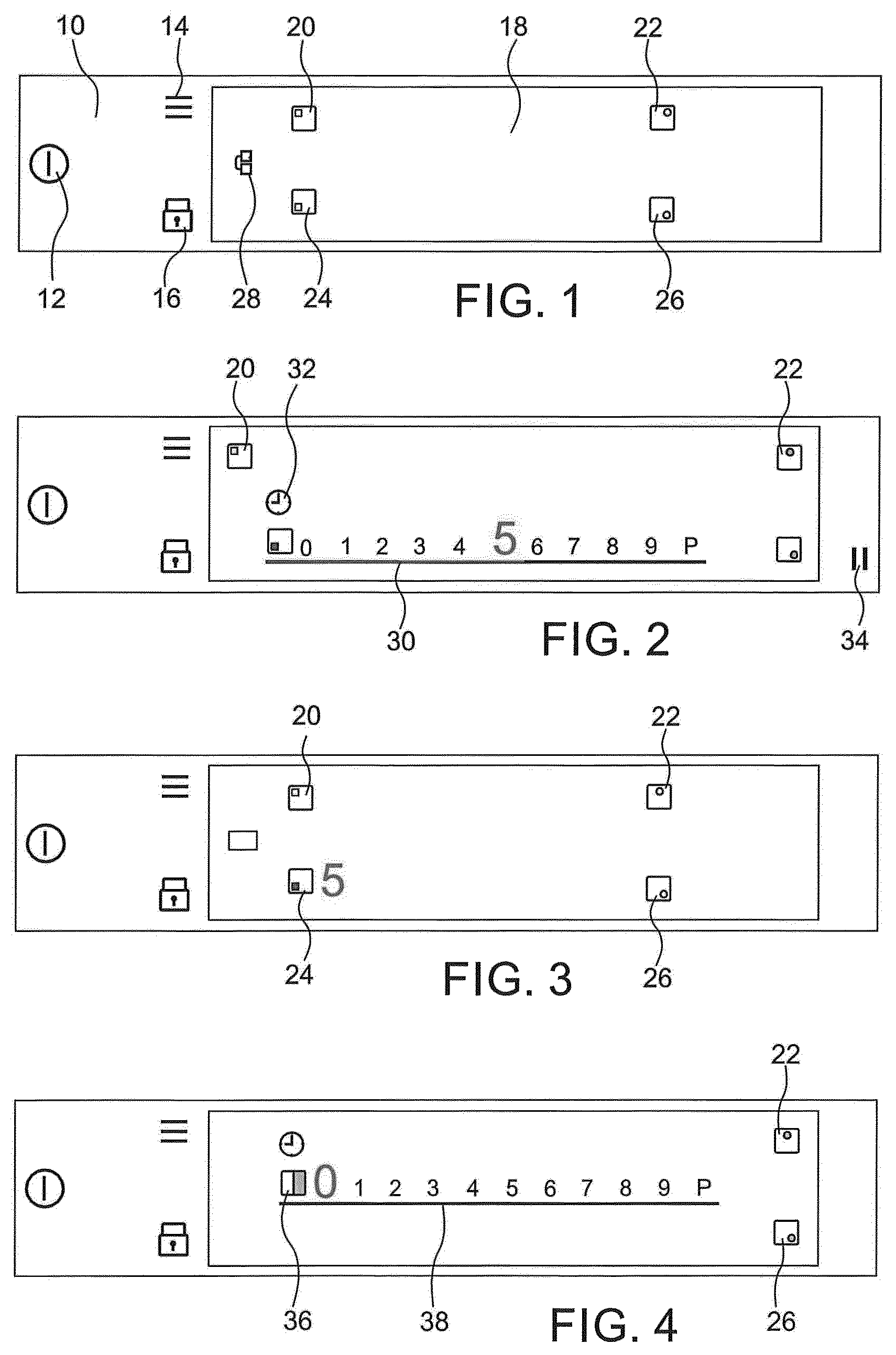 Patent US12098852 — User interface for a hob — Figure 1