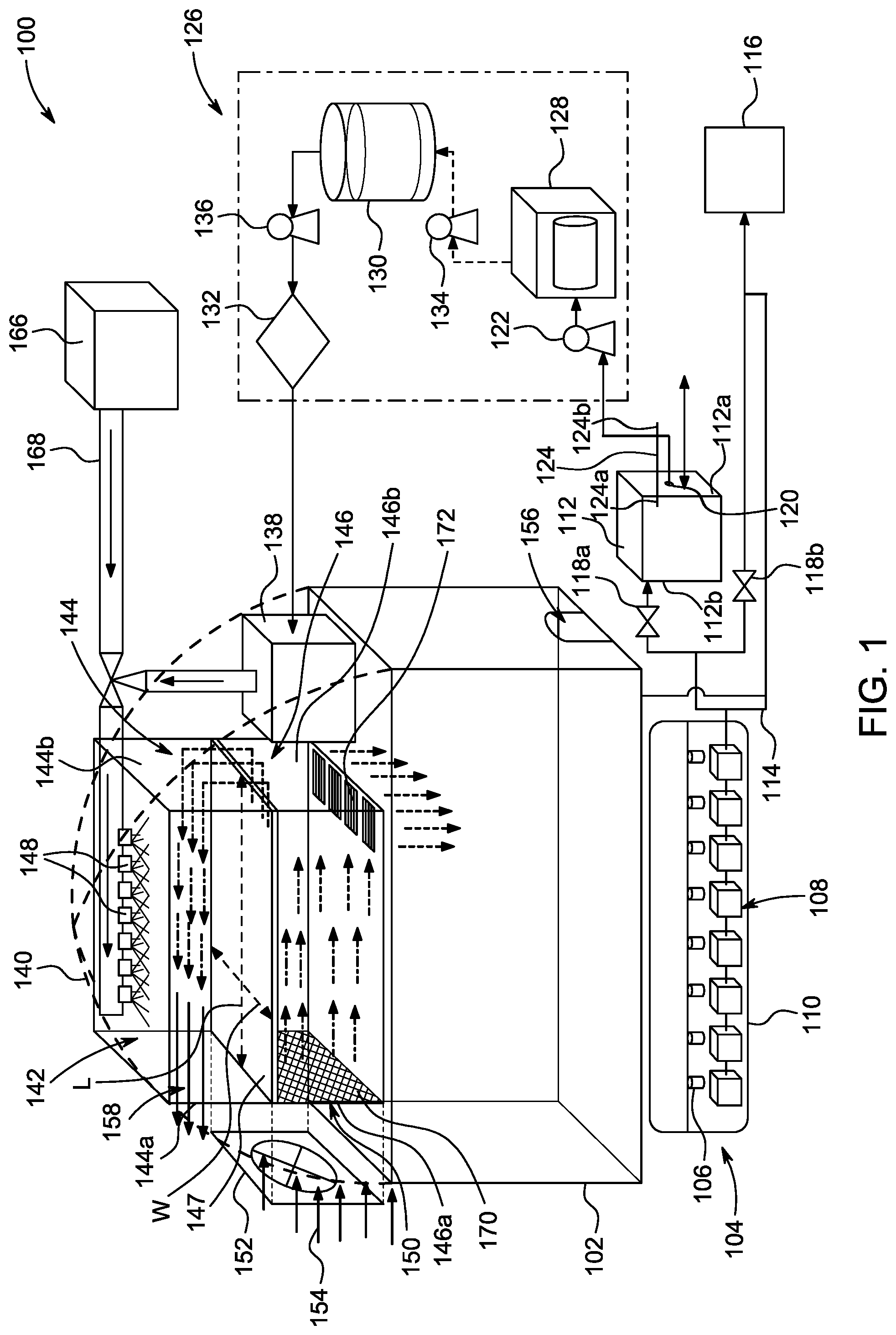 Patent US12098865 — Evaporative cooling system for ablution bay — Figure 1