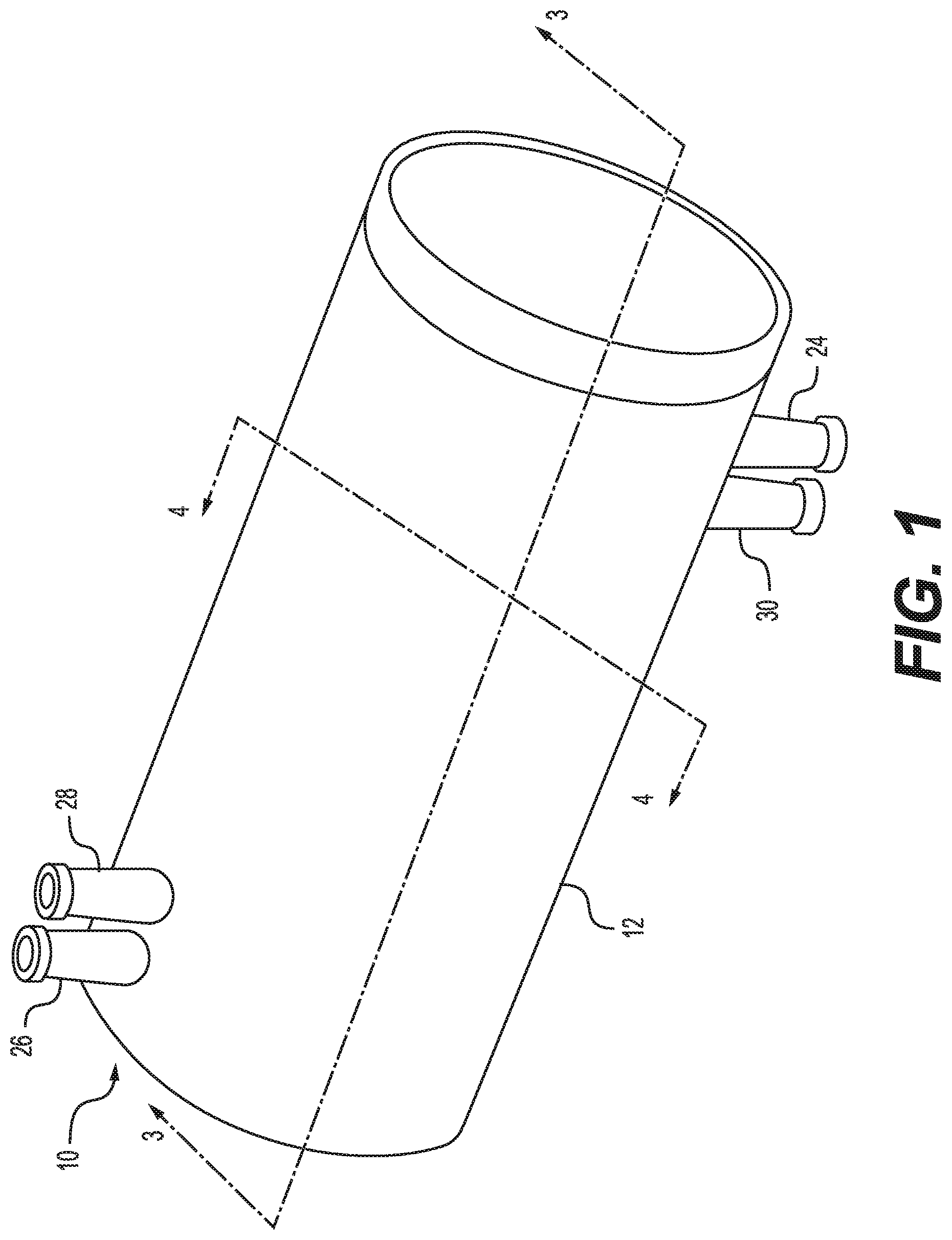 Patent US12098891 — Shell-and-tube heat exchanger with semicylindrical tubes — Figure 1