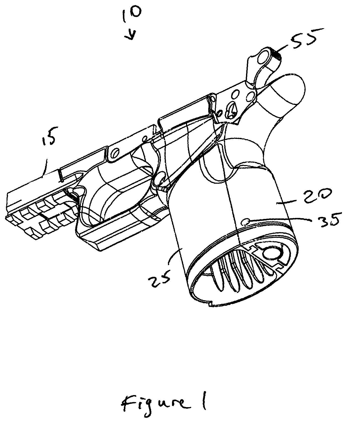 Patent US12098898 — Backstrap assembly for a firearm — Figure 1
