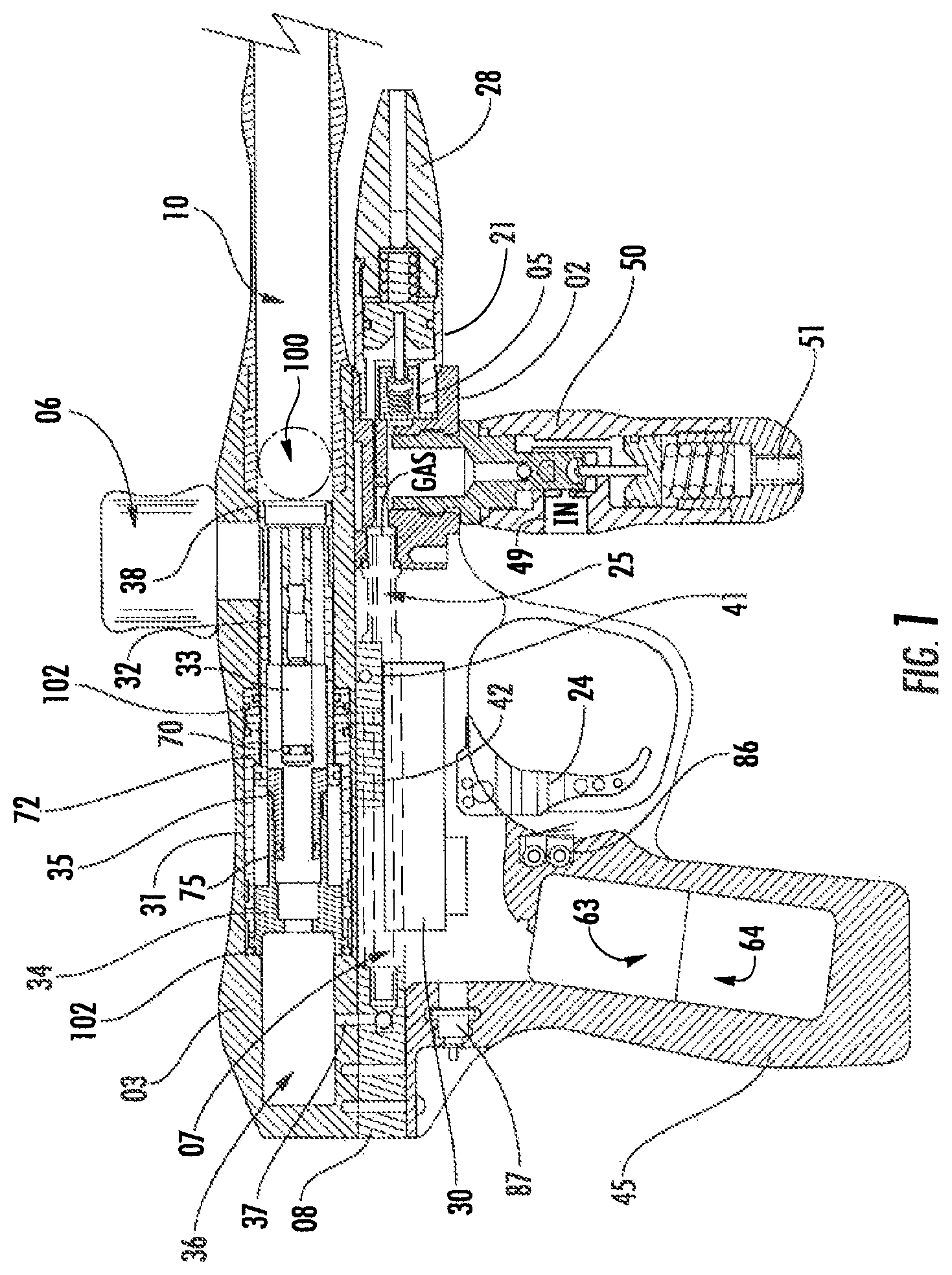 Patent US12098902 — Compressed gas gun — Figure 1