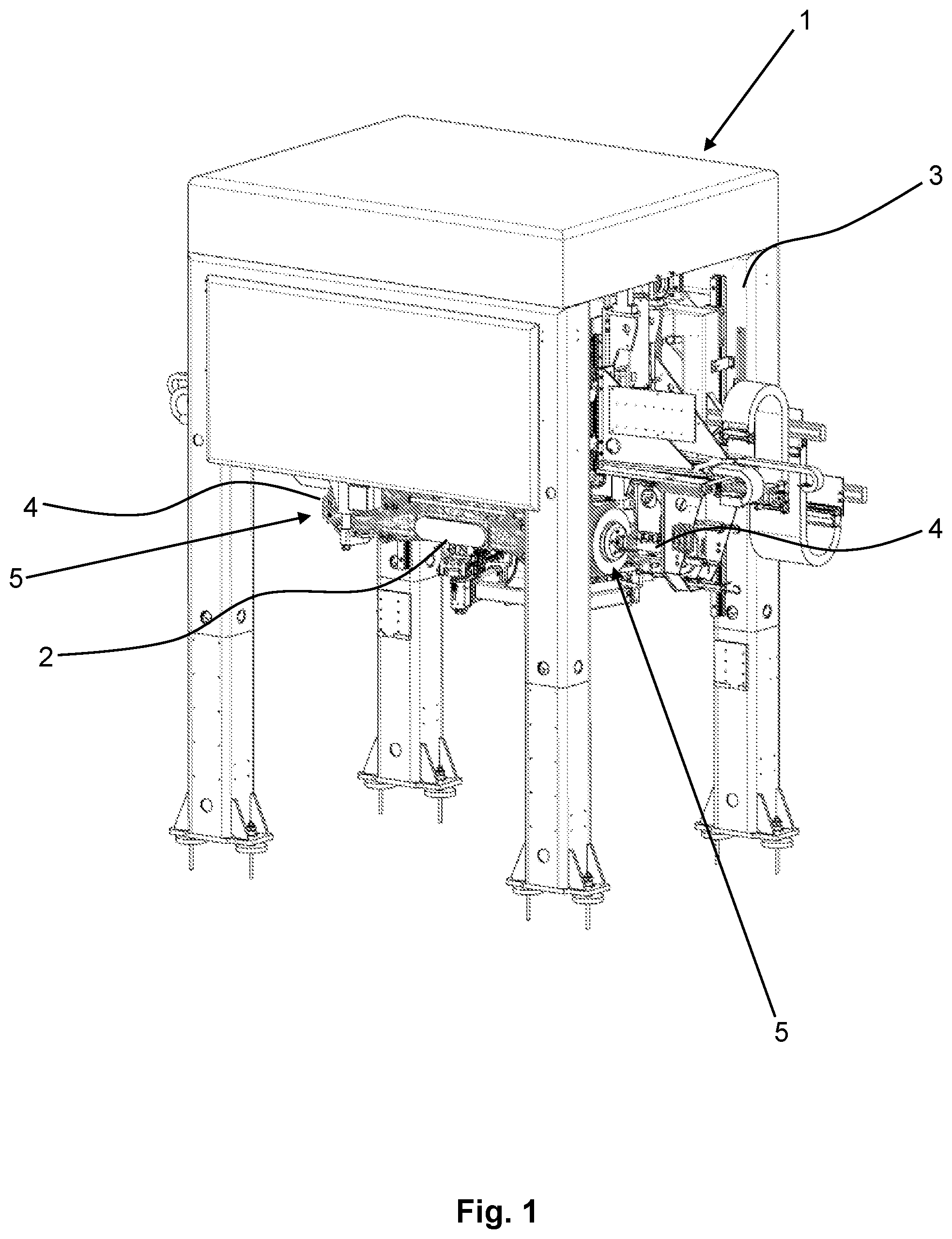 Patent US12098917 Figure 1 – Device for measuring the geometry of an axle of a motor vehicle