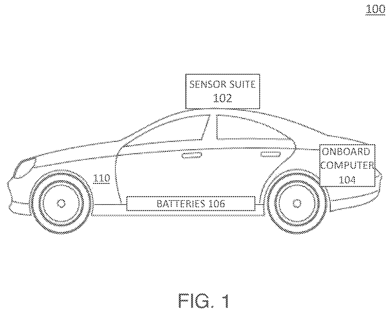 Patent US12098929 — Augmented reality for providing autonomous vehicle personnel with enhanced safety and efficiency — Figure 1