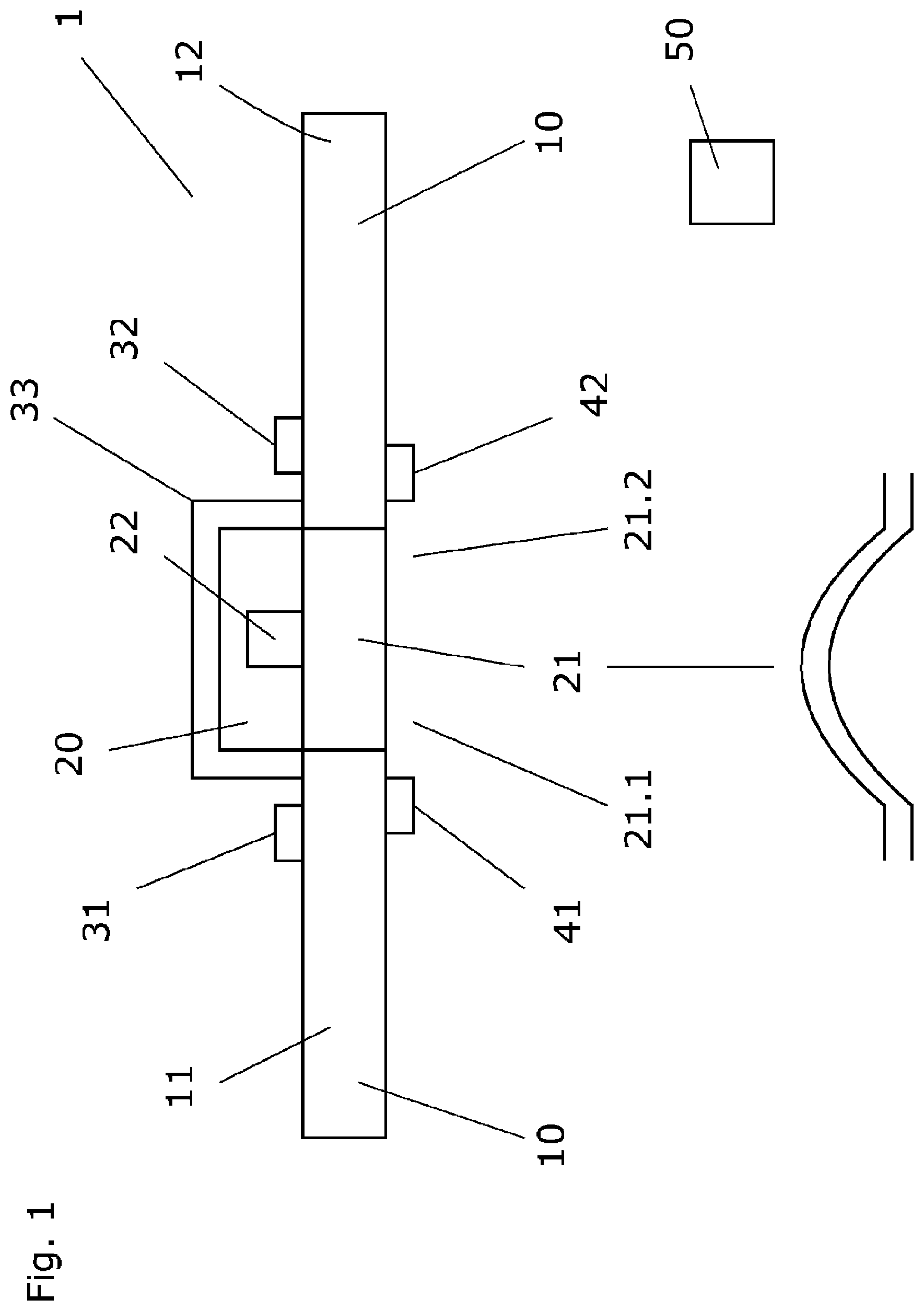 Patent US12098944 — Arrangement and method for identifying and correcting a faulty volumetric flow measurement — Figure 1