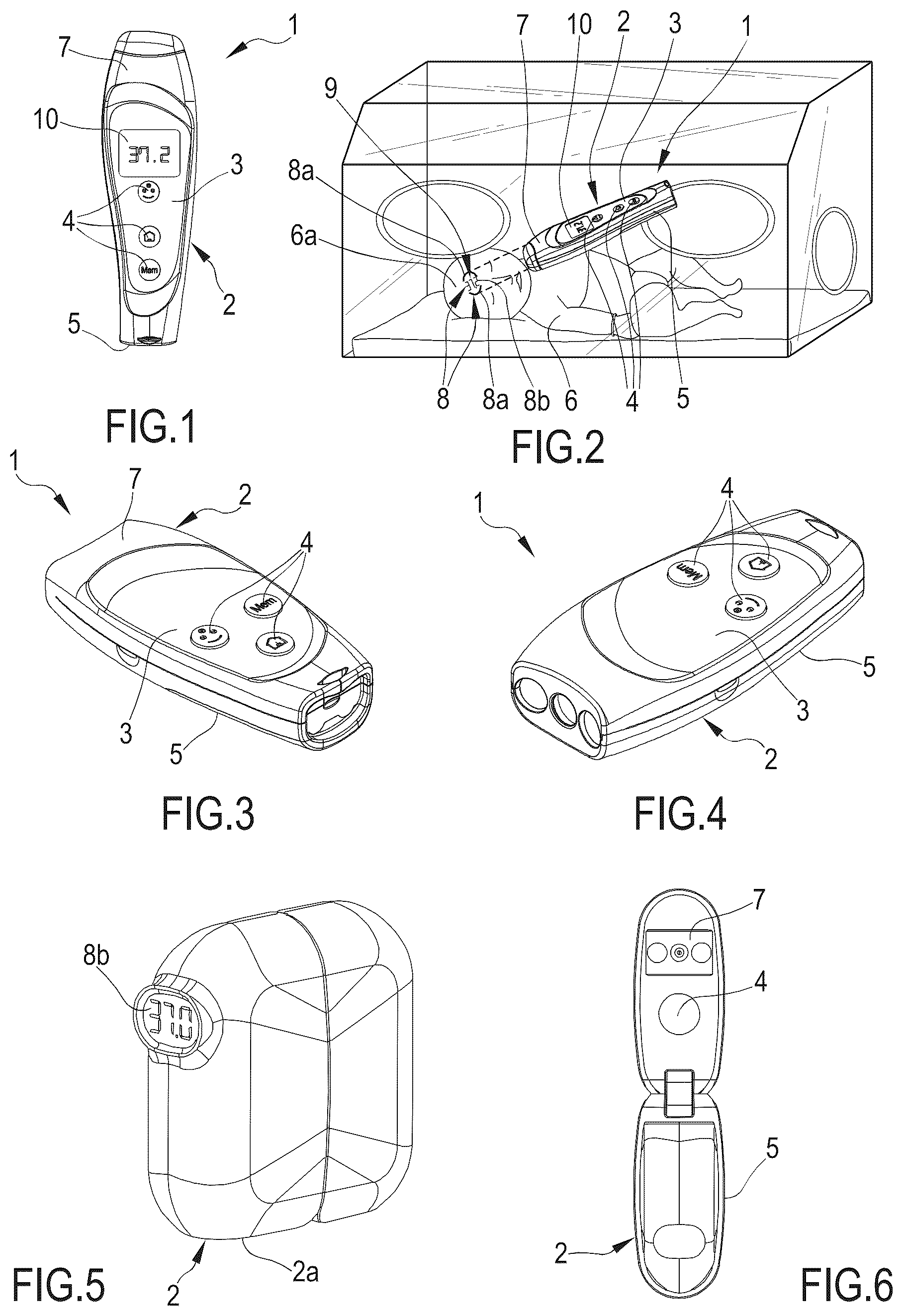 Patent US12098961 Figure 1 – Non-contact infrared thermometer