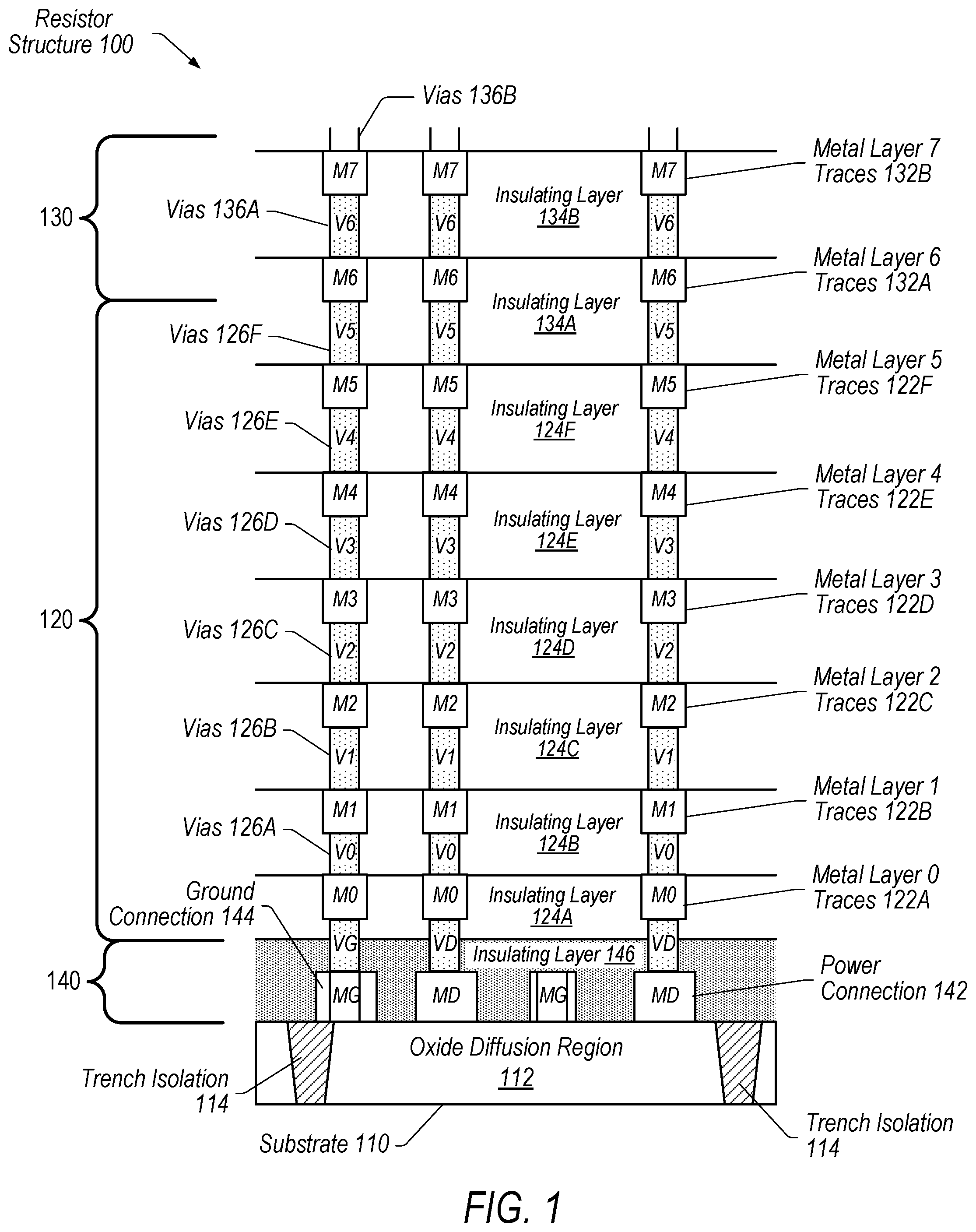 Patent US12098964 — Resistive hotspot temperature sensor — Figure 1