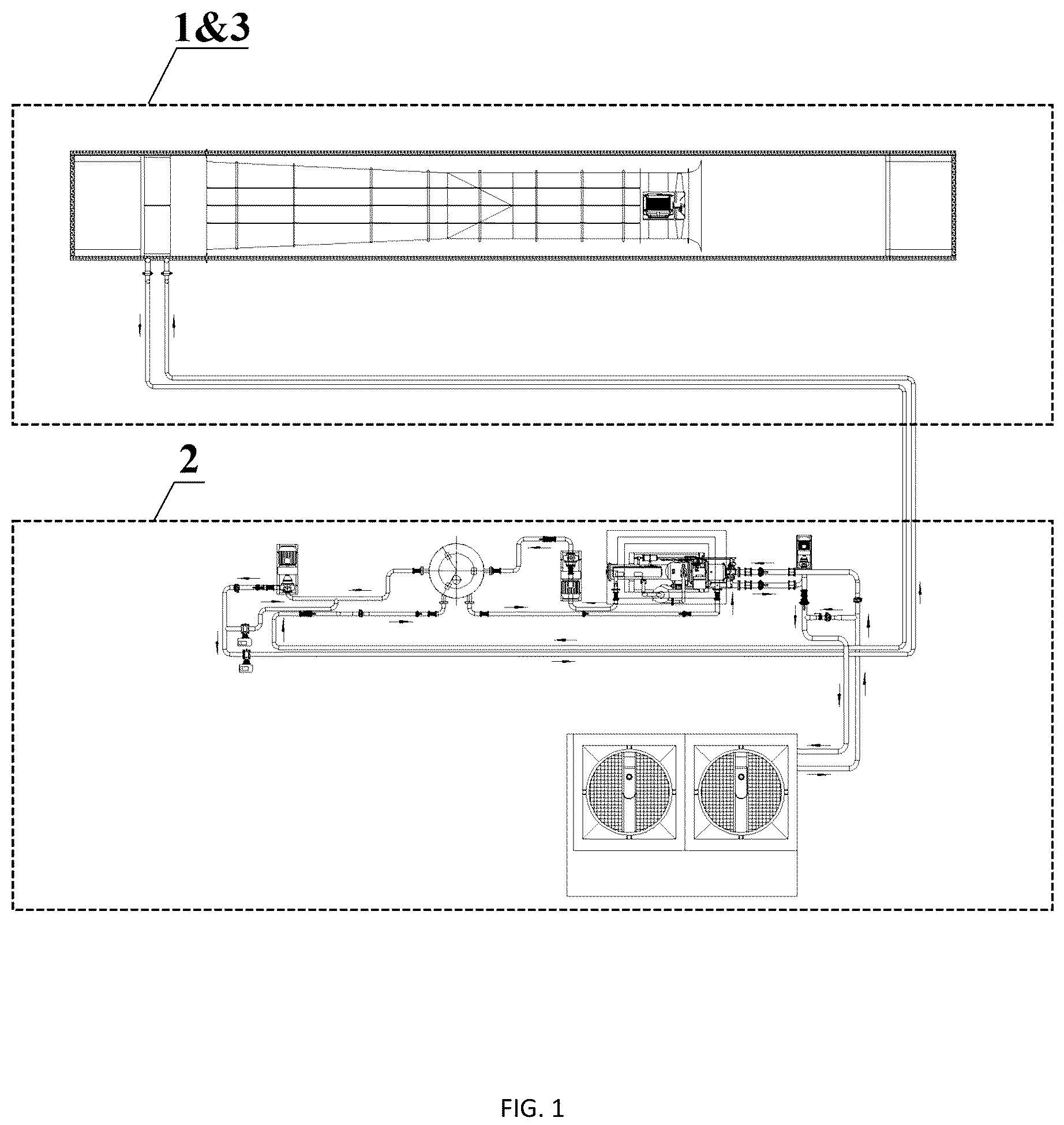 Patent US12098977 — Large-scale low-temperature controllable atmospheric boundary layer test system for wind and snow simulation — Figure 1