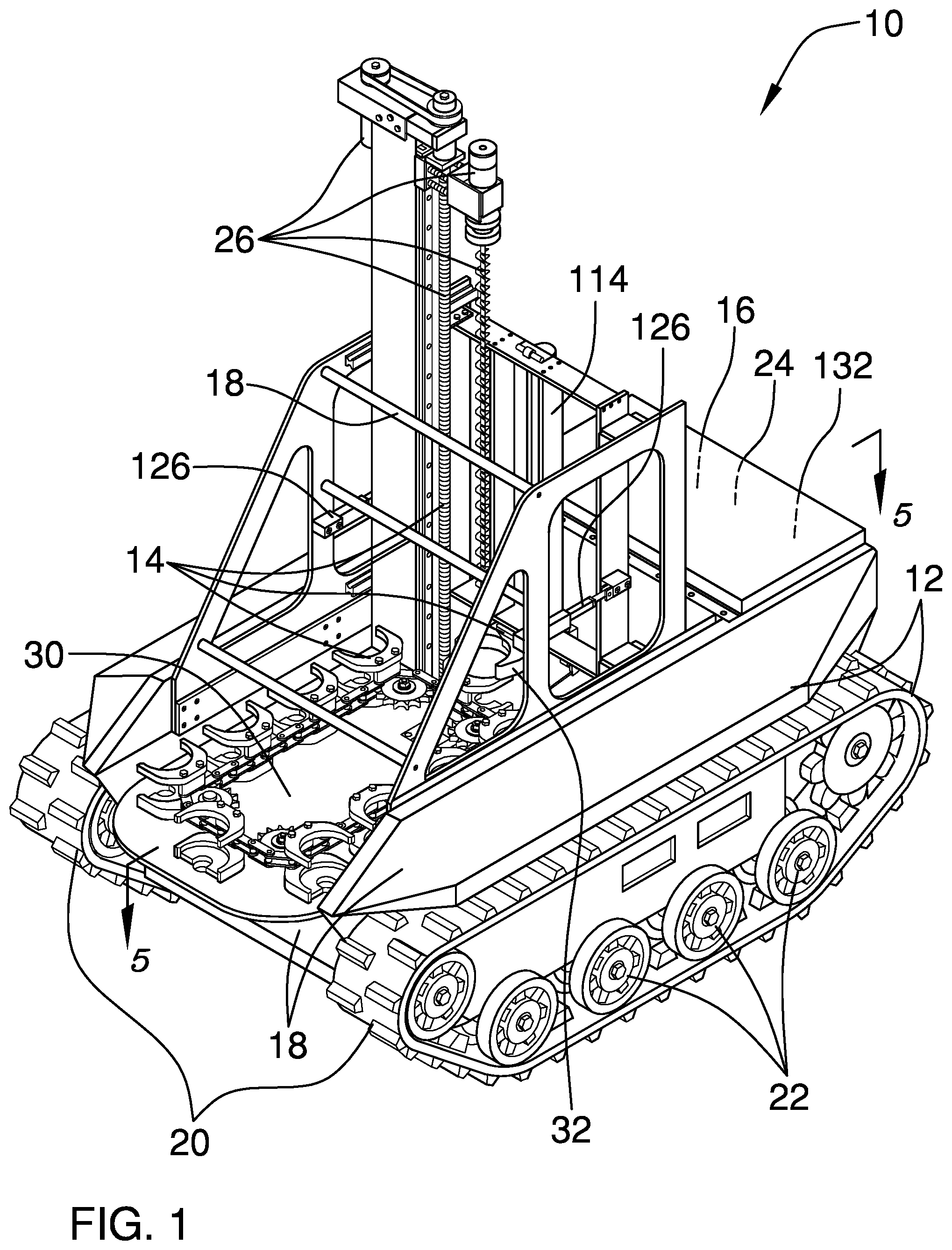 Patent US12098981 Figure 1 – Robotic soil sampling assembly