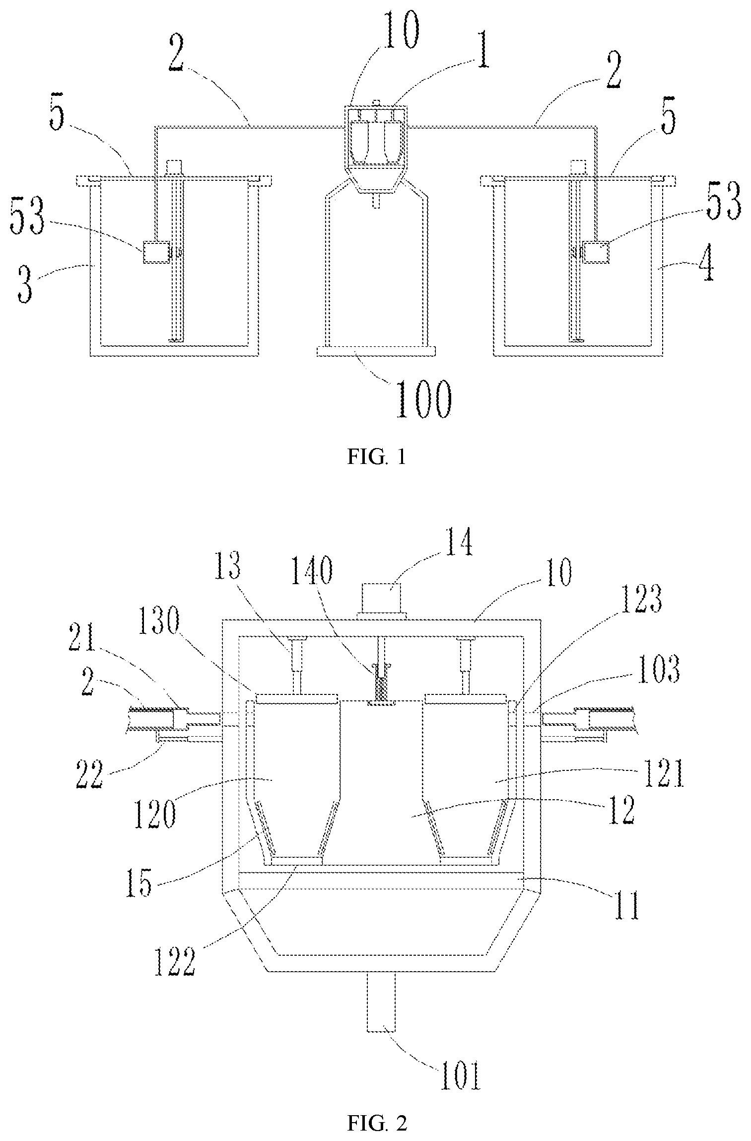 Patent US12098982 — Biochemical sludge and physicochemical sludge separate sampling device for identifying attributes of sludge — Figure 1