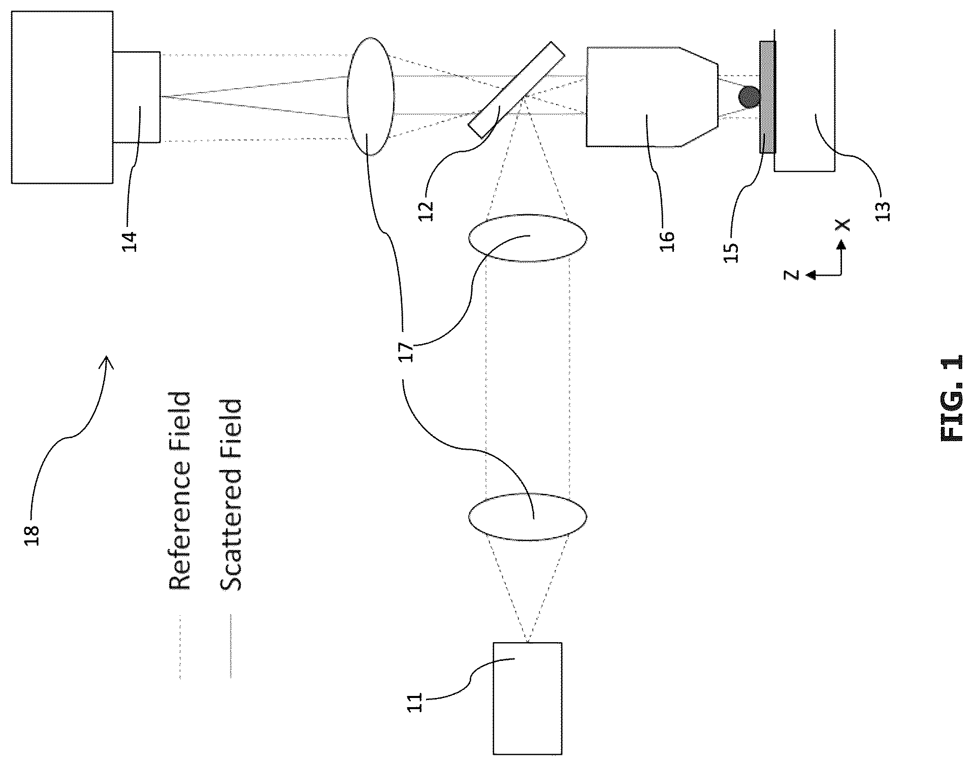 Patent US12098991 — Method and apparatus for detecting nanoparticles and biological molecules — Figure 1