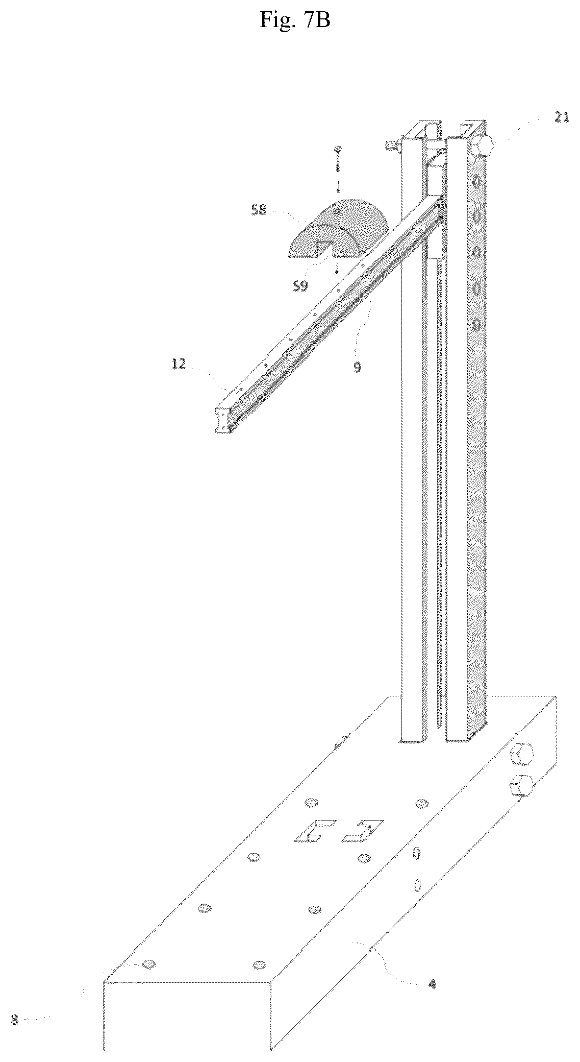 Patent US12098997 Figure 11 – Frame and testing system for fiber reinforced polymer bond testing