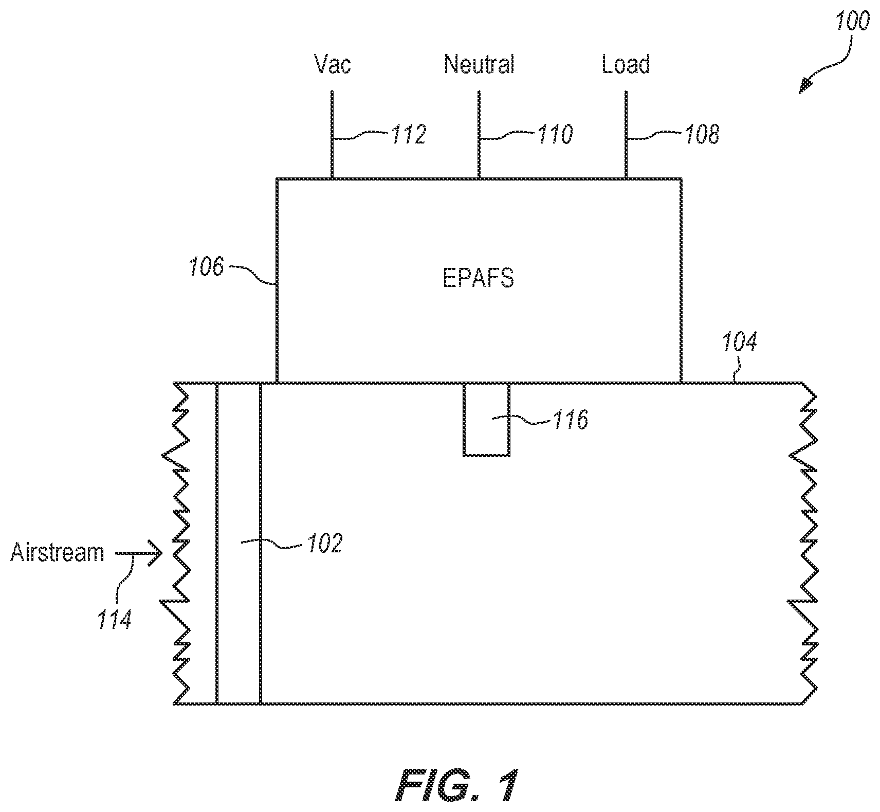 Patent US12099074 Figure 1 – Electronic proof of air flow switch