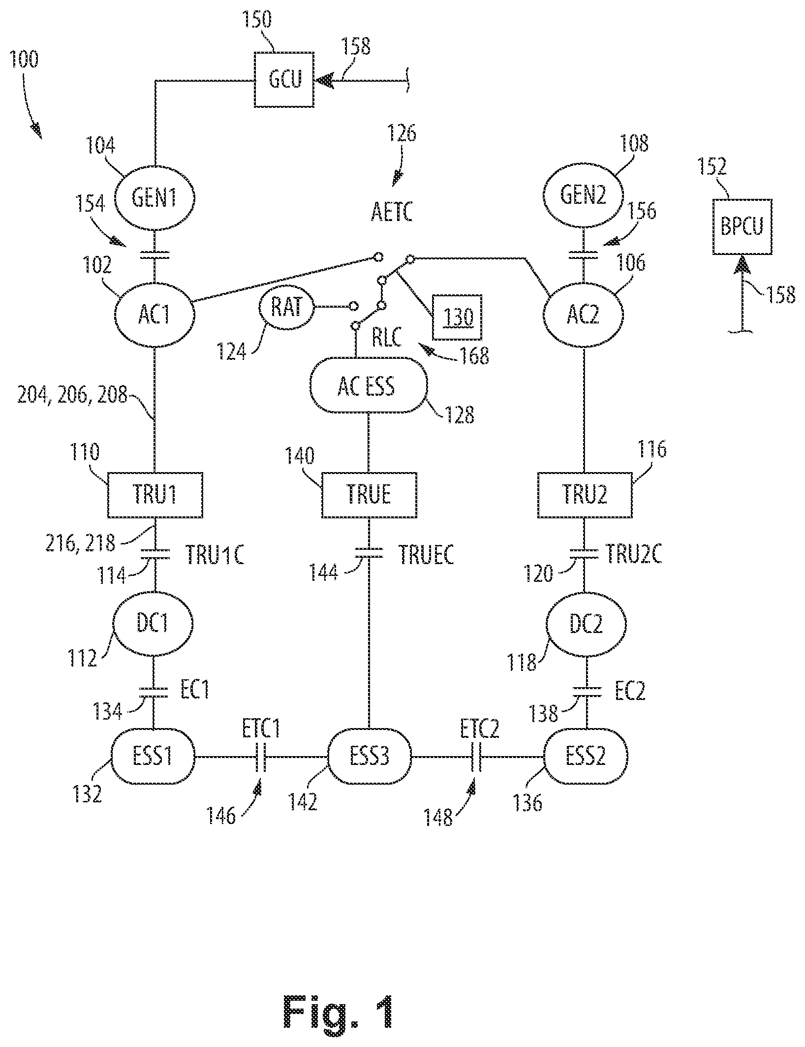 Patent US12099096 — Built in test (BIT) for transformer rectifier unit (TRU) backfeed interlock — Figure 1