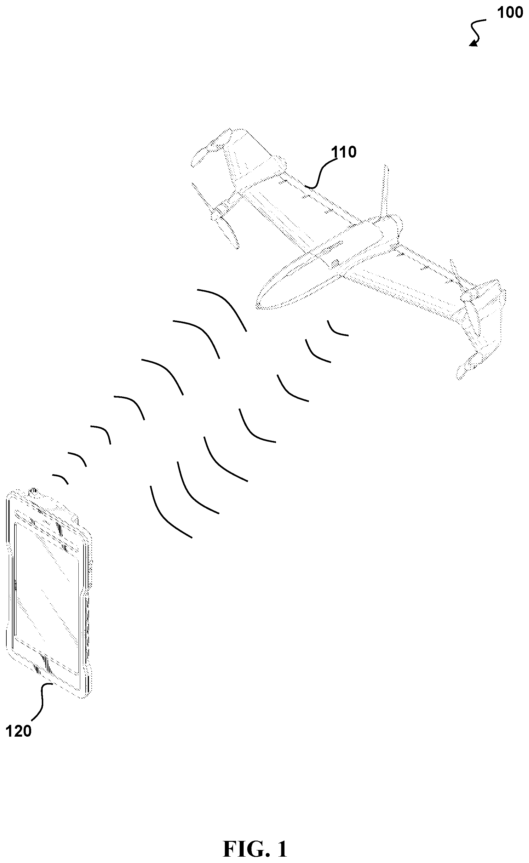 Patent US12099128 Figure 1 – Methods and systems for utilizing dual global positioning system (GPS) antennas in vertical take-off and landing (VTOL) aerial vehicles
