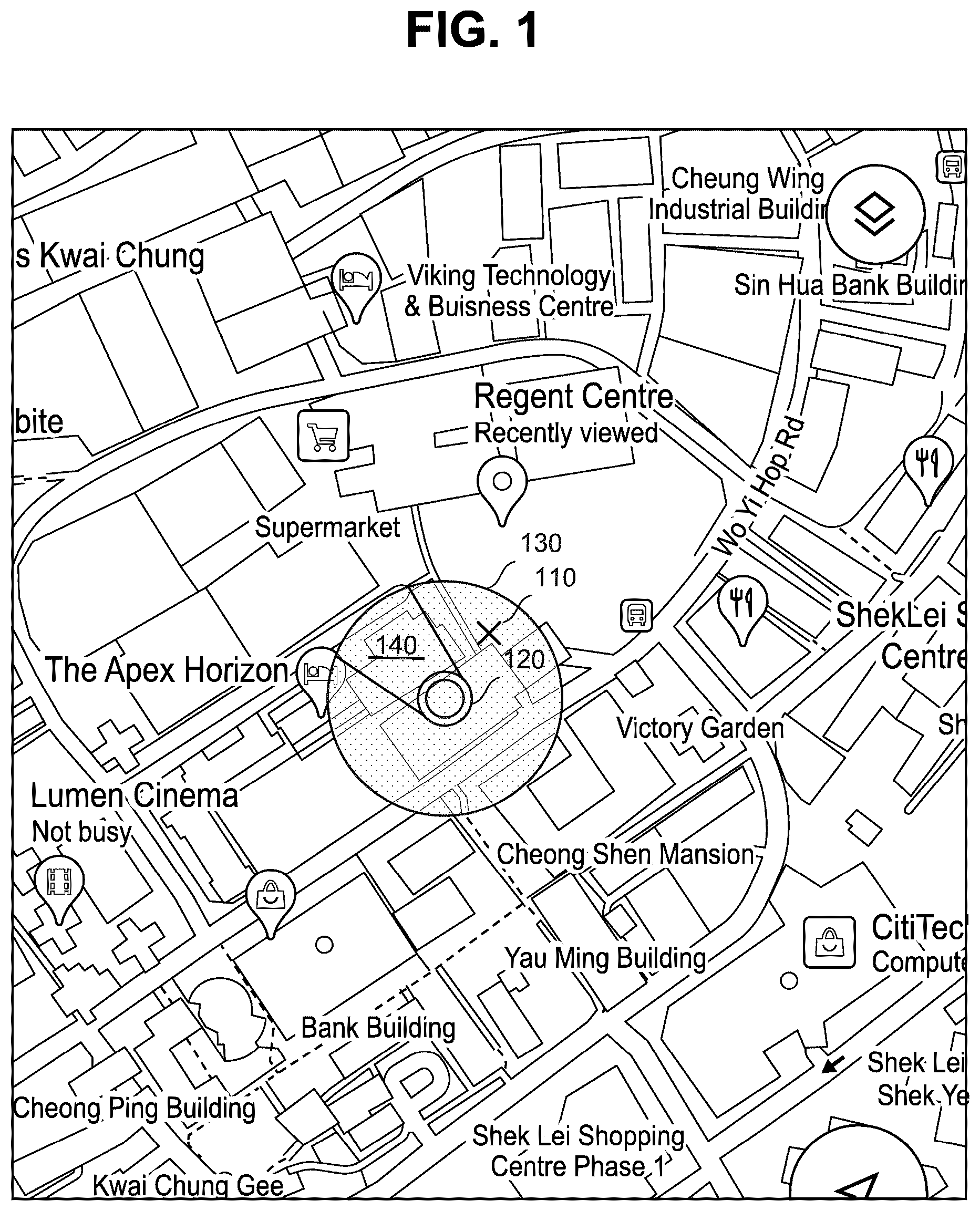 Patent US12099132 — Using reference measurements to reduce geospatial uncertainty — Figure 1