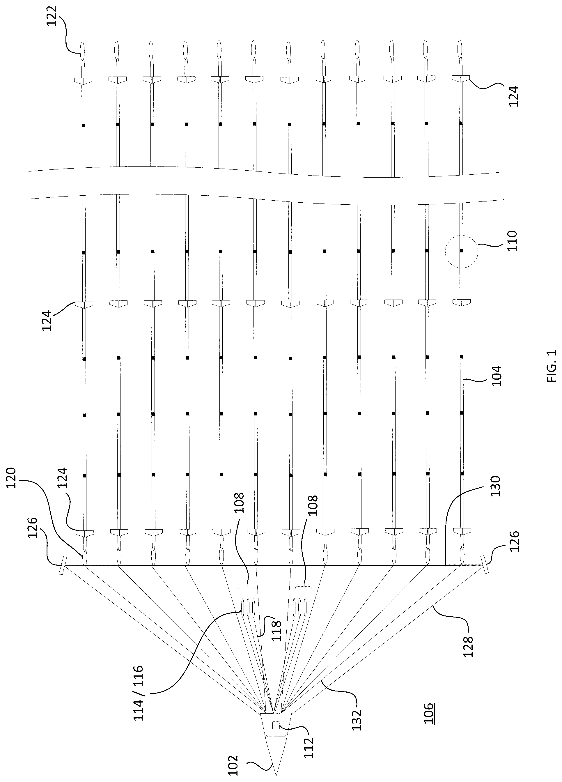 Patent US12099155 — Attenuation of axial vibration noise in pressure sensor measurements — Figure 1