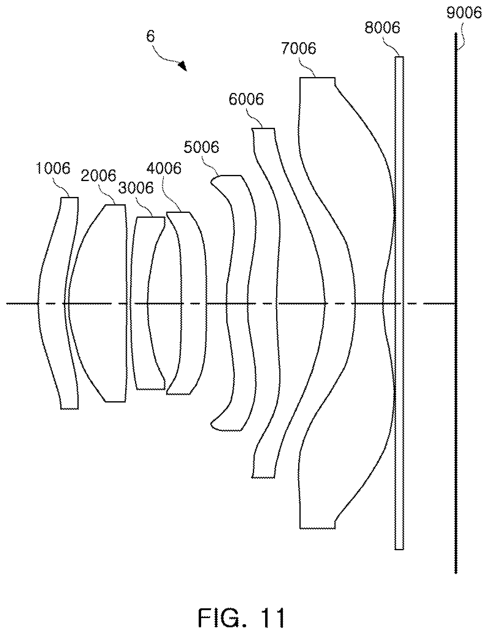 Patent US12099166 Figure 11 – Optical imaging system having seven lenses of various refractive powers