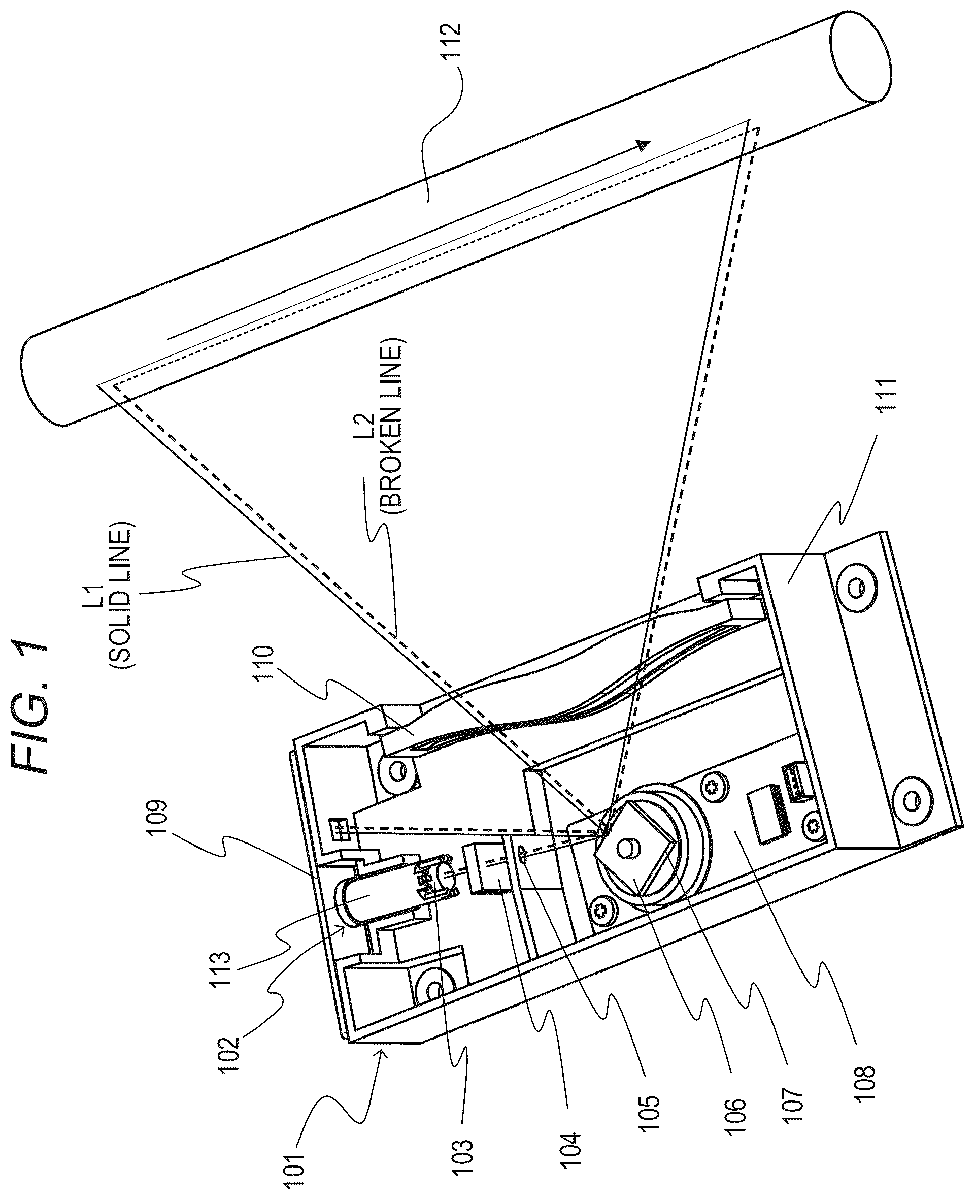 Patent US12099183 — Optical scanning apparatus — Figure 1