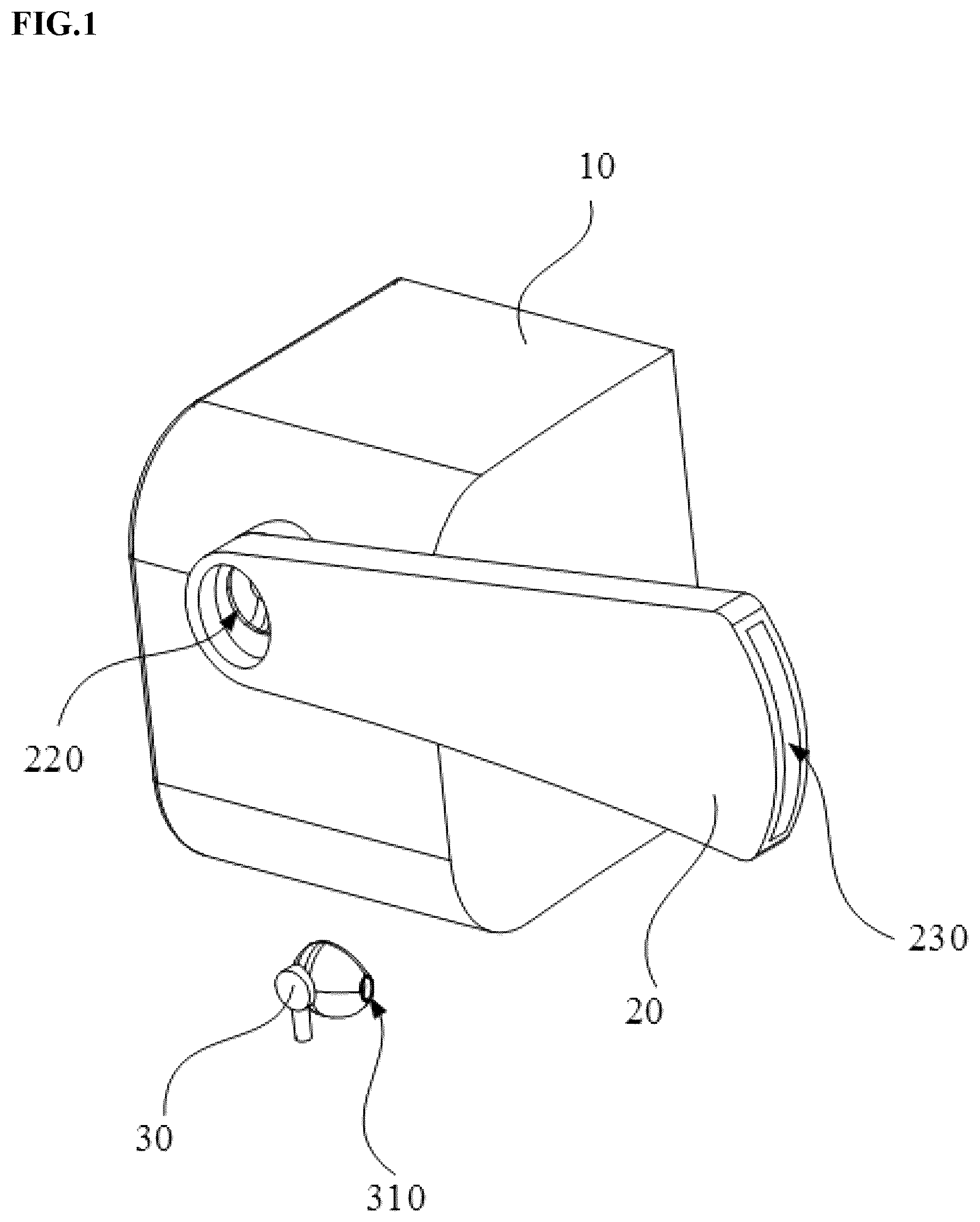Patent US12099203 — Head mounted display device and head mounted display assembly — Figure 1