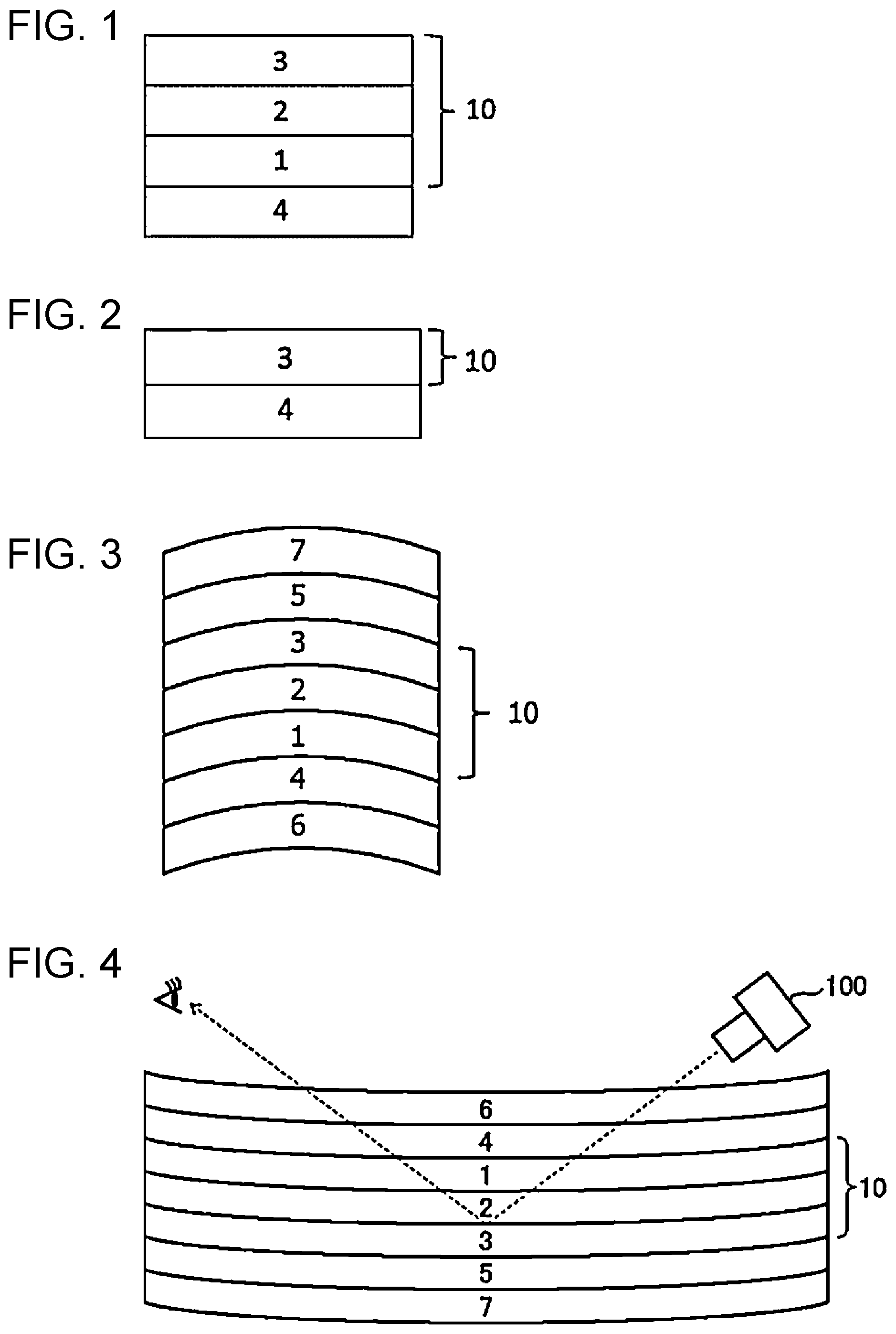 Patent US12099209 — Projection-image-displaying laminate film, projection-image-displaying laminated glass, and image display system — Figure 1