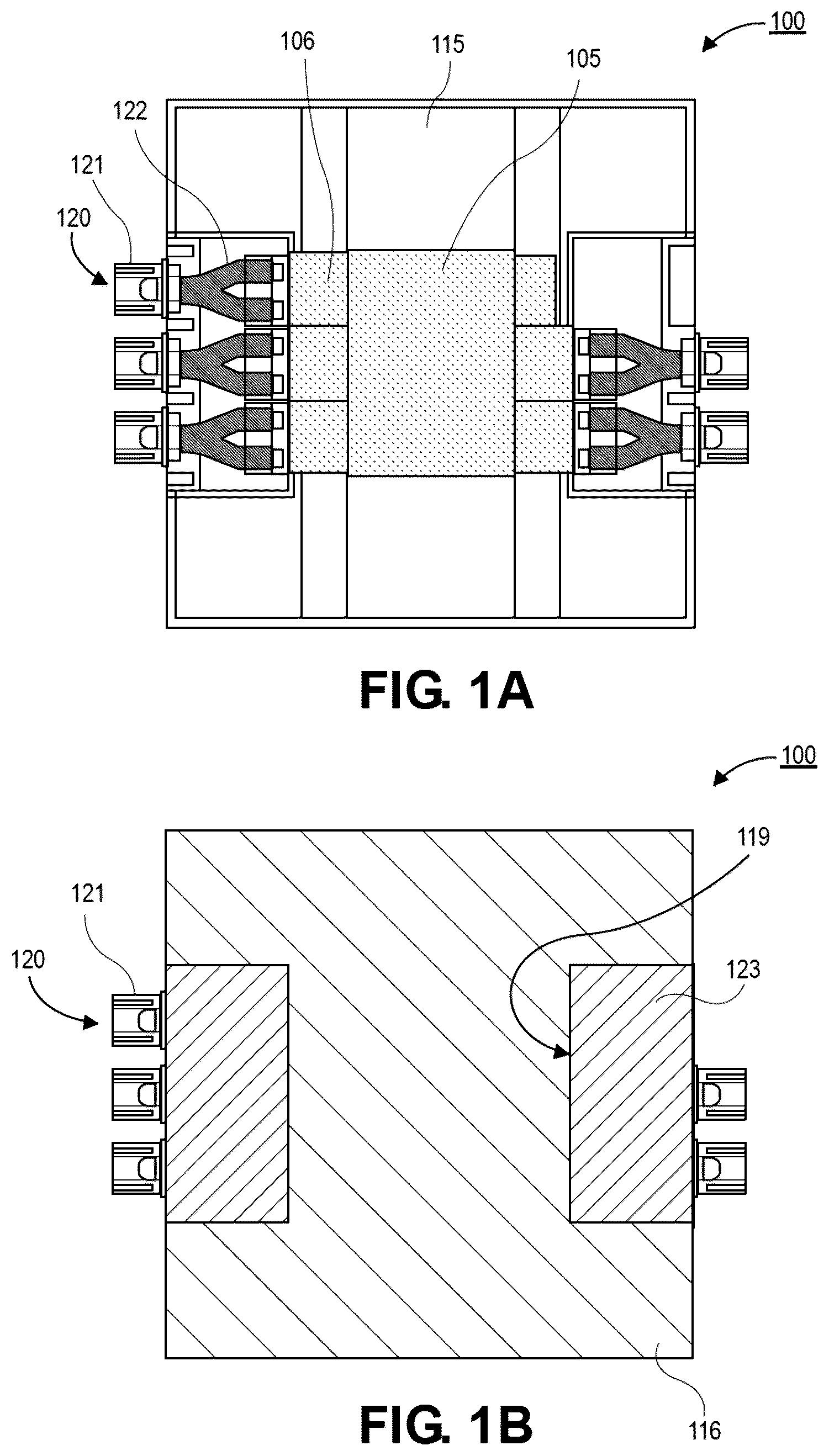 Patent US12099245 — Completely encapsulated optical multi chip package — Figure 1