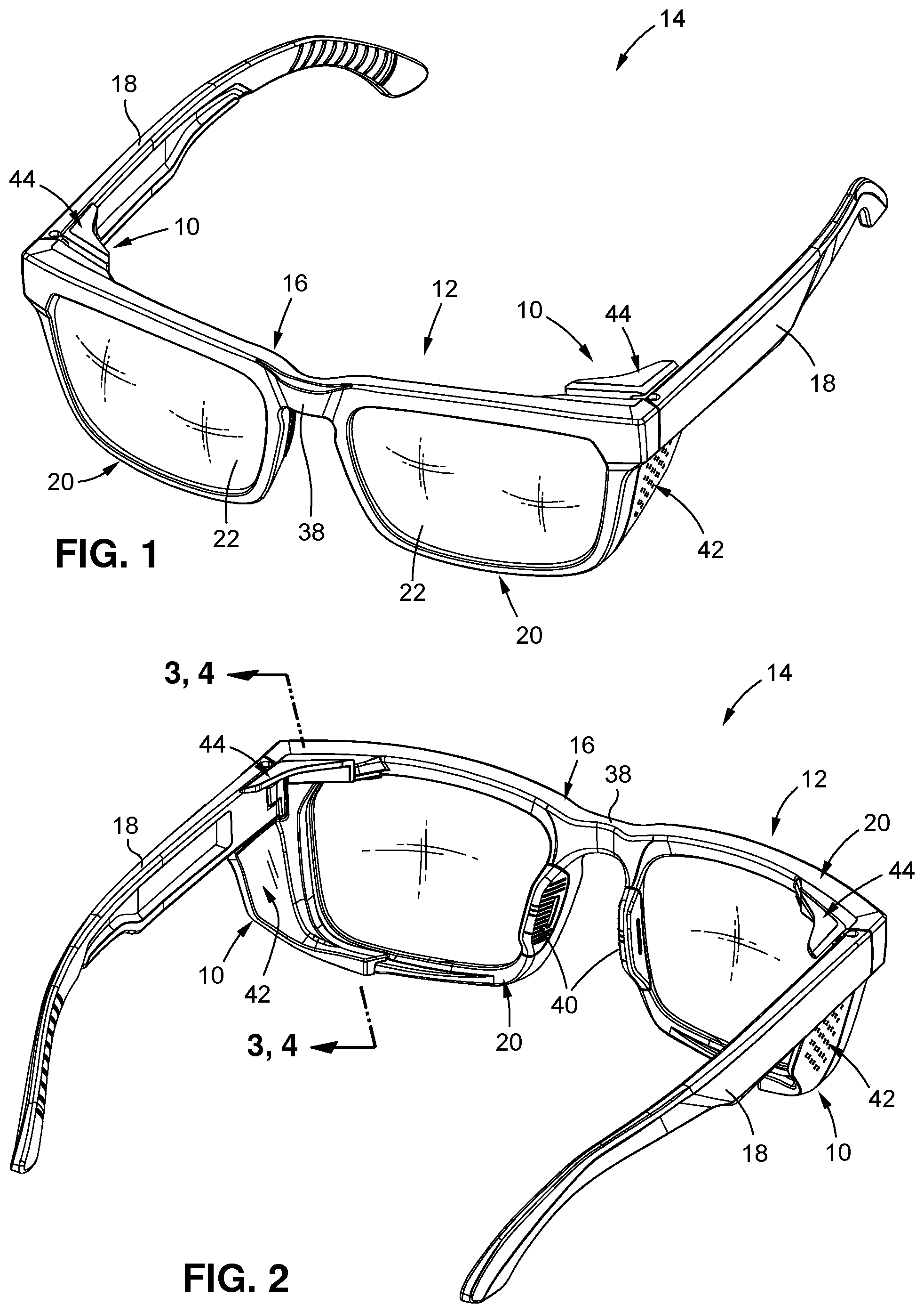 Patent US12099262 — Side shield for eyeglasses — Figure 1
