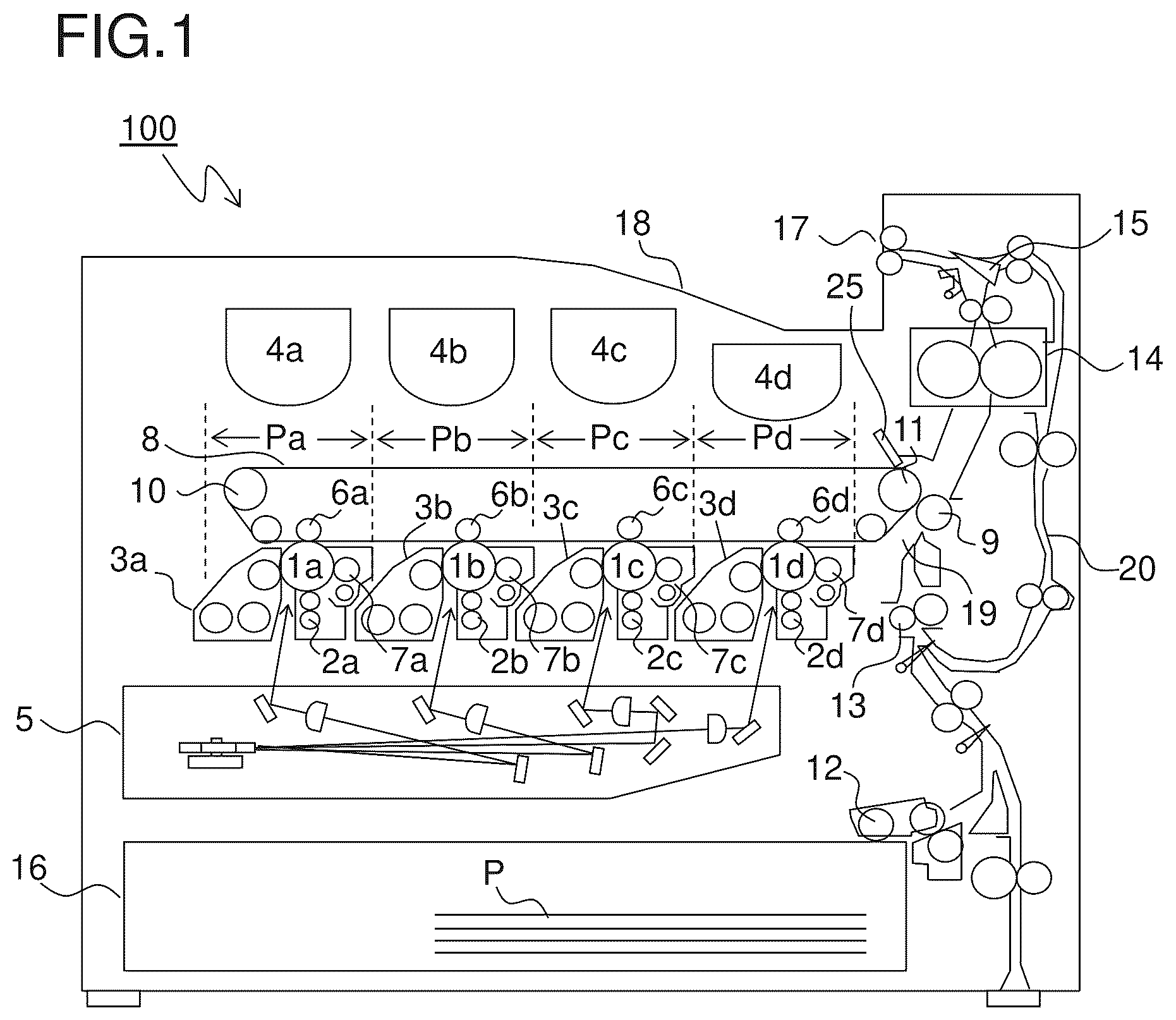 Patent US12099311 — Image forming apparatus with charge eliminating needle protection cover that maintains constant interval between the needle and a sheet — Figure 1