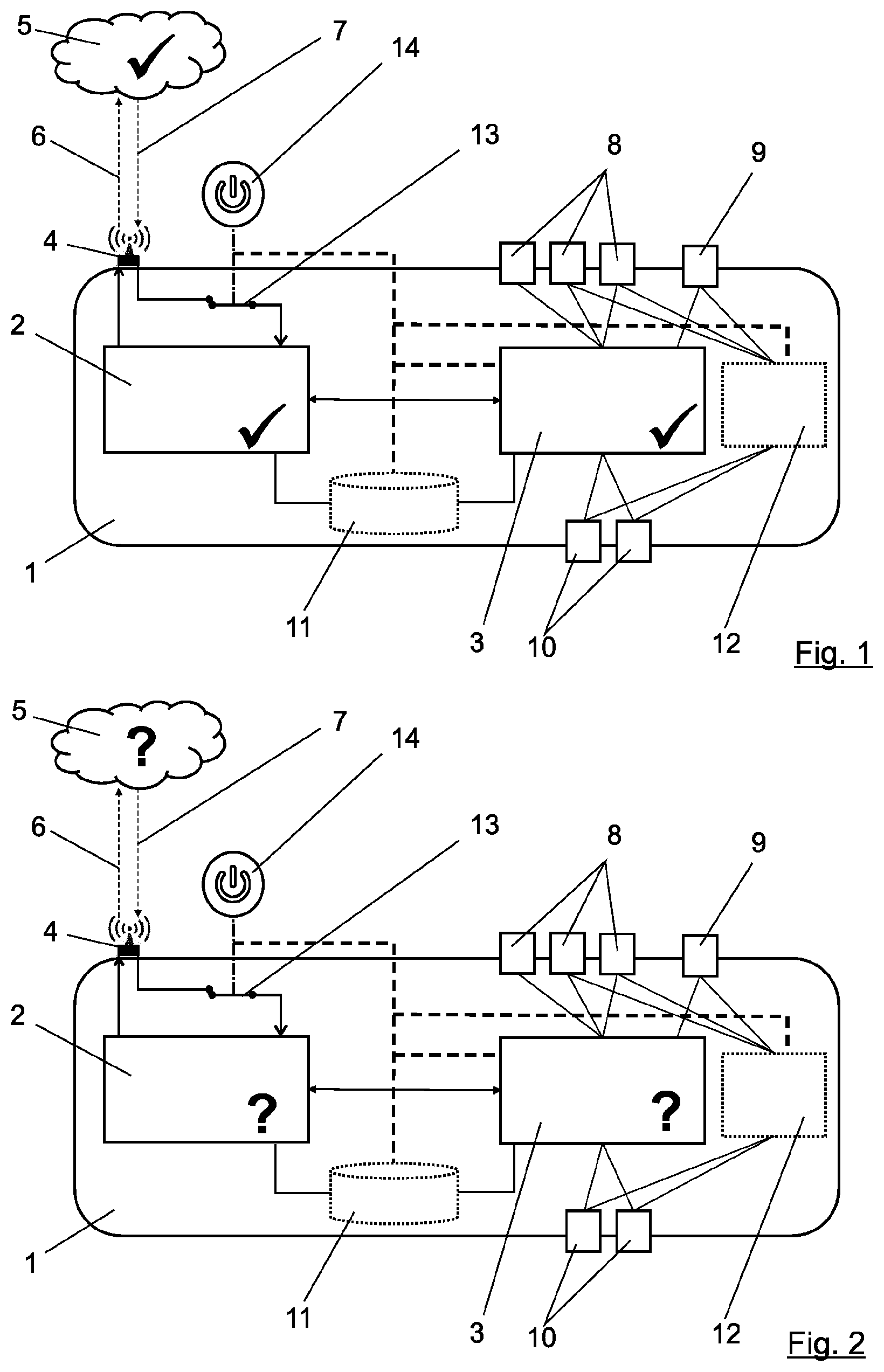 Patent US12099355 — Control device and method for assuming control — Figure 1