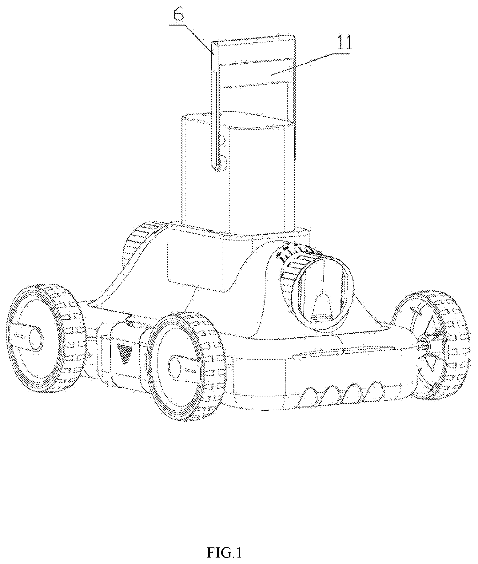 Patent US12099367 — Pool cleaner having obstacle detecting device — Figure 1