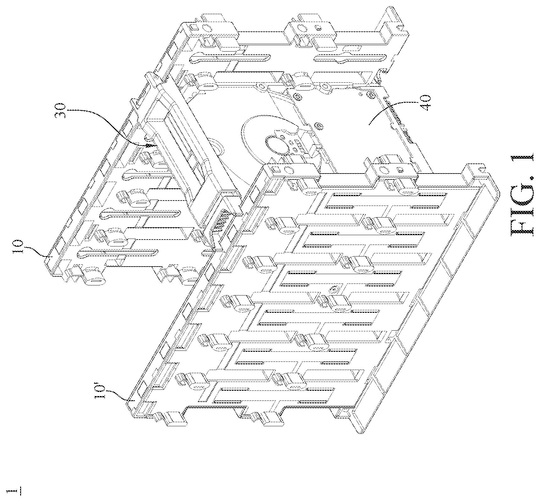 Patent US12099384 — Mount bracket, storage device assembly, and server — Figure 1