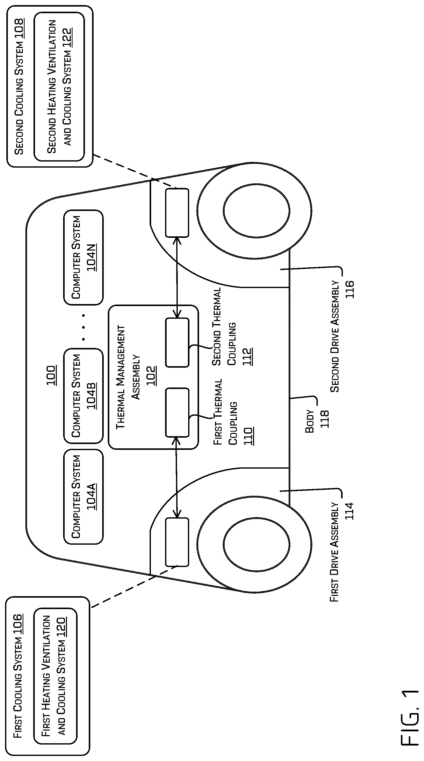 Patent US12099387 — Redundant computer cooling architecture — Figure 1