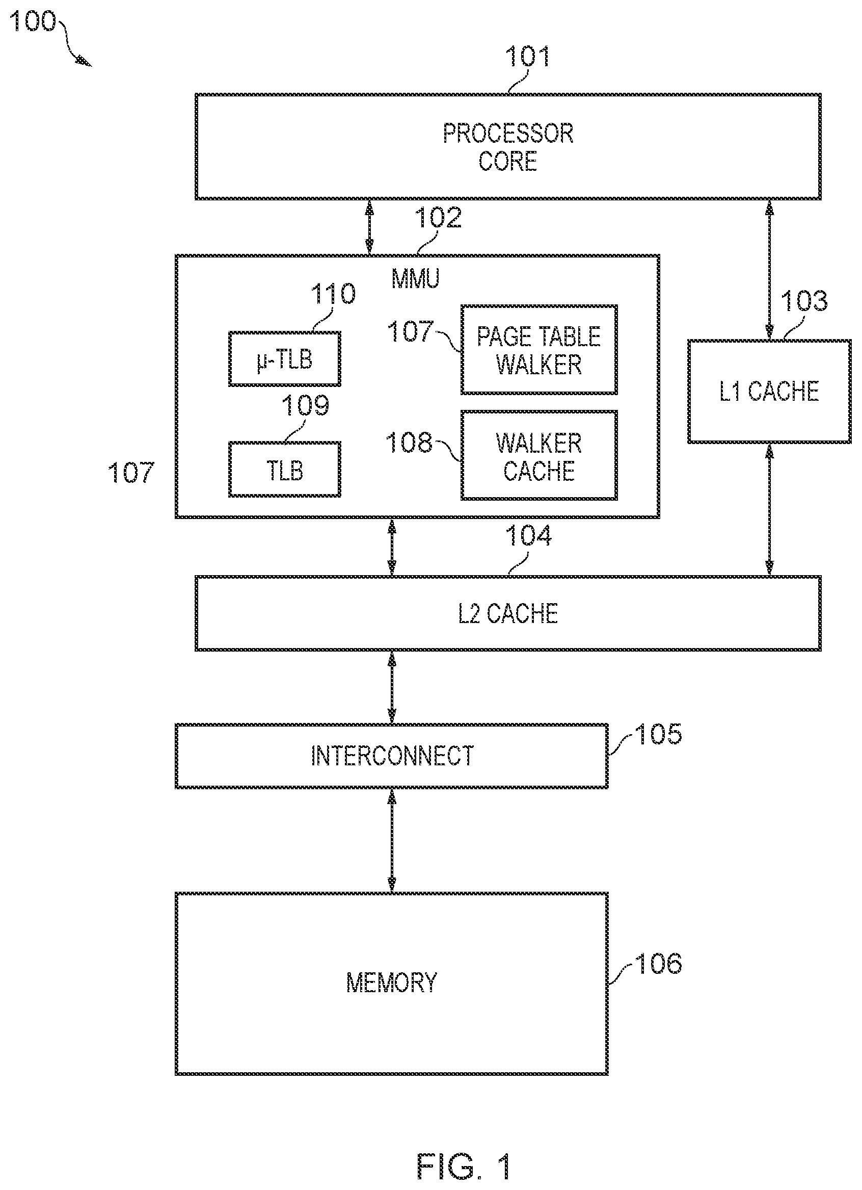 Patent US12099450 Figure 1 – Caching address translation information