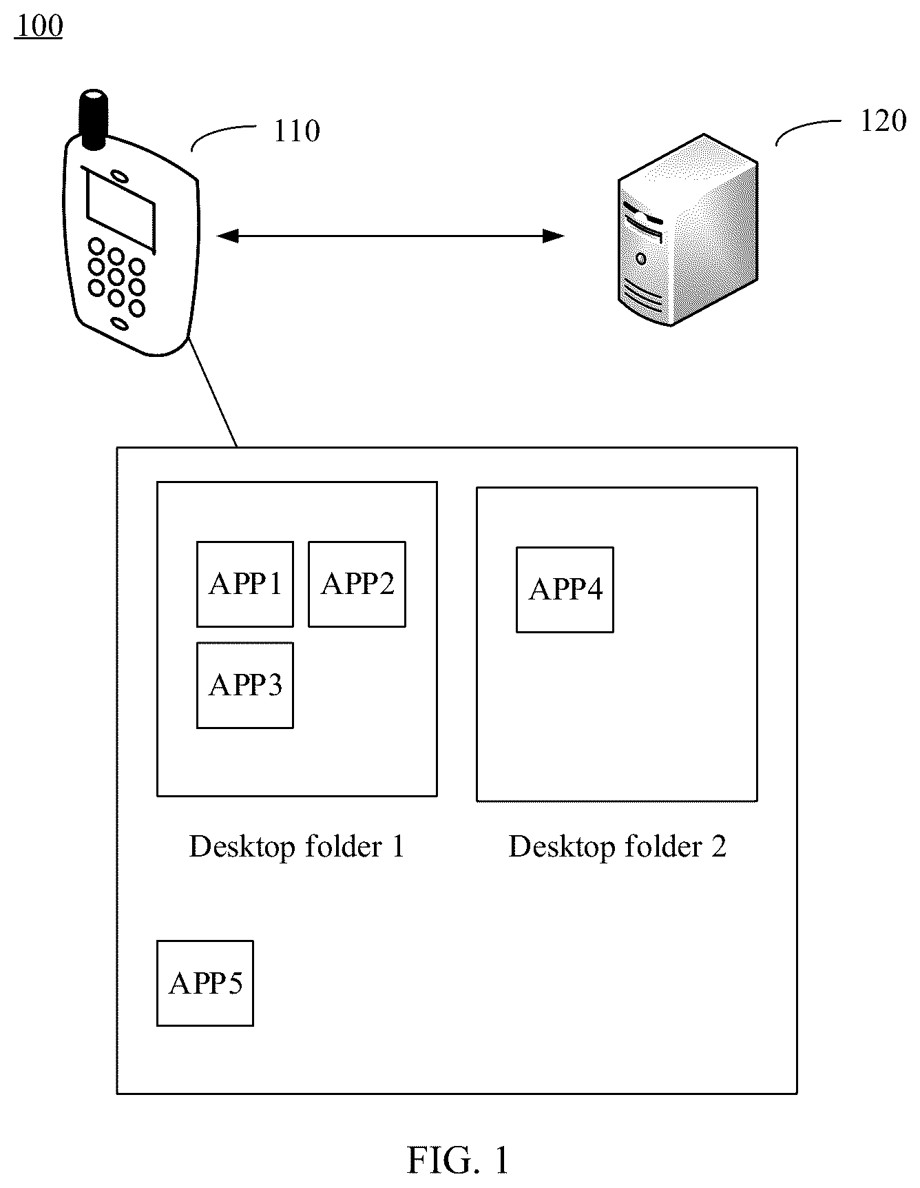 Patent US12099471 — Application program app management method, terminal device, server, and system — Figure 1