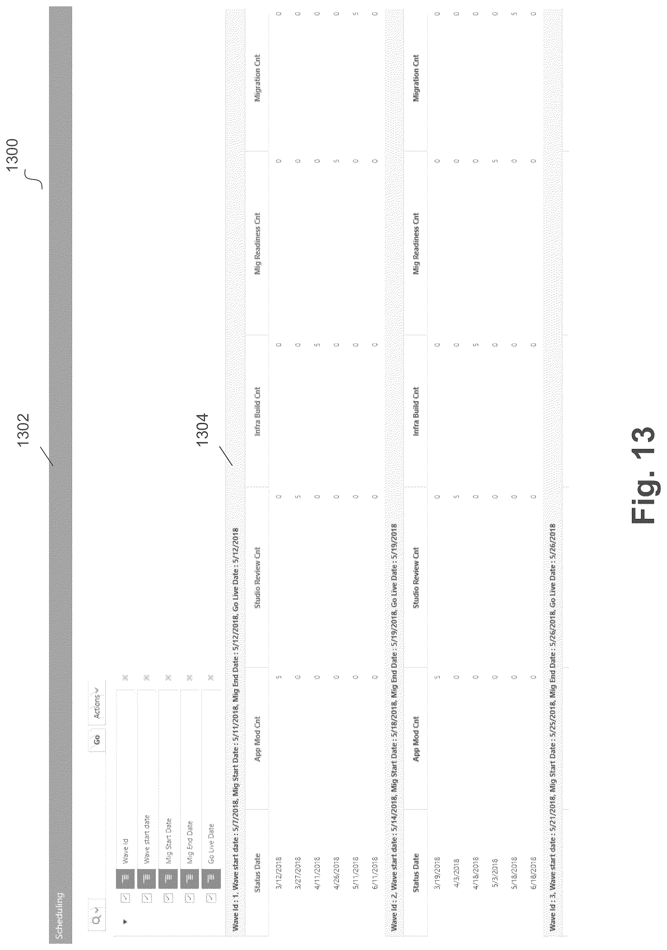Patent US12099483 Figure 13 – Rules based scheduling and migration of databases using complexity and weight