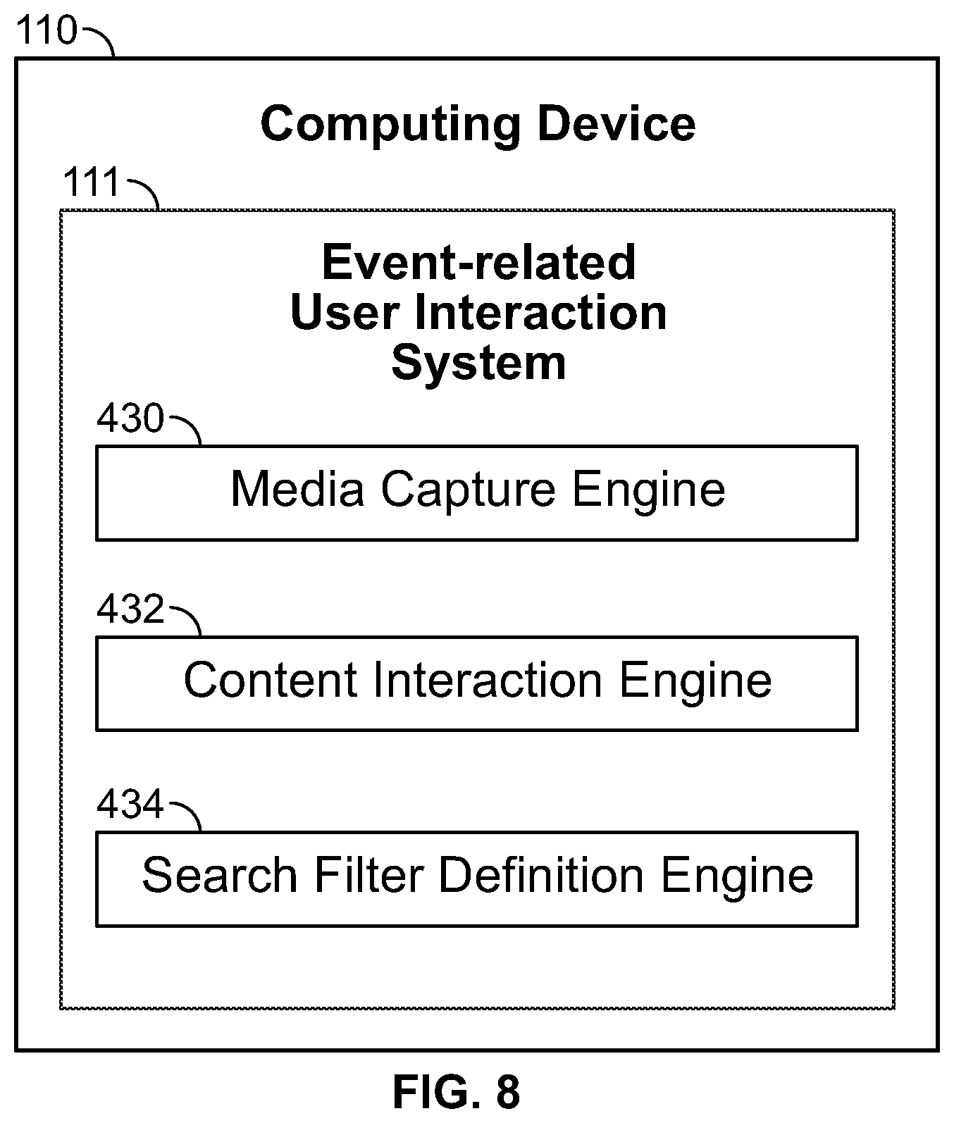 Patent US12099487 Figure 8 – Event-related media management system