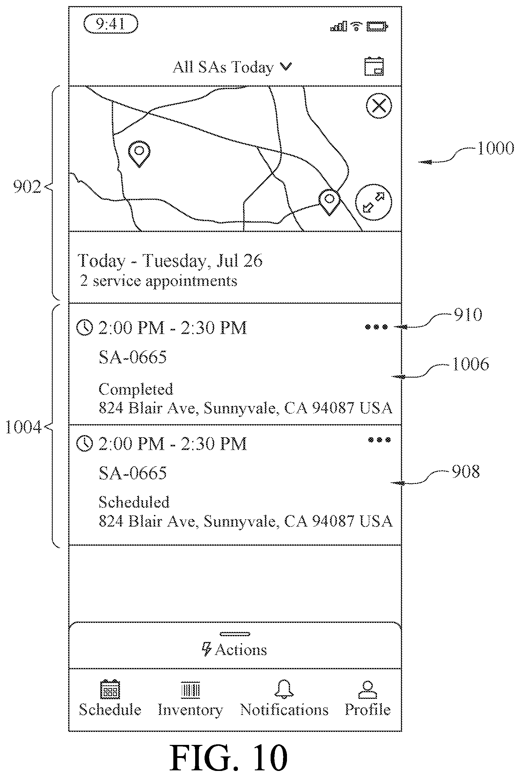 Patent US12099491 Figure 10 – Database systems and methods for client-side initiation of server-side actions