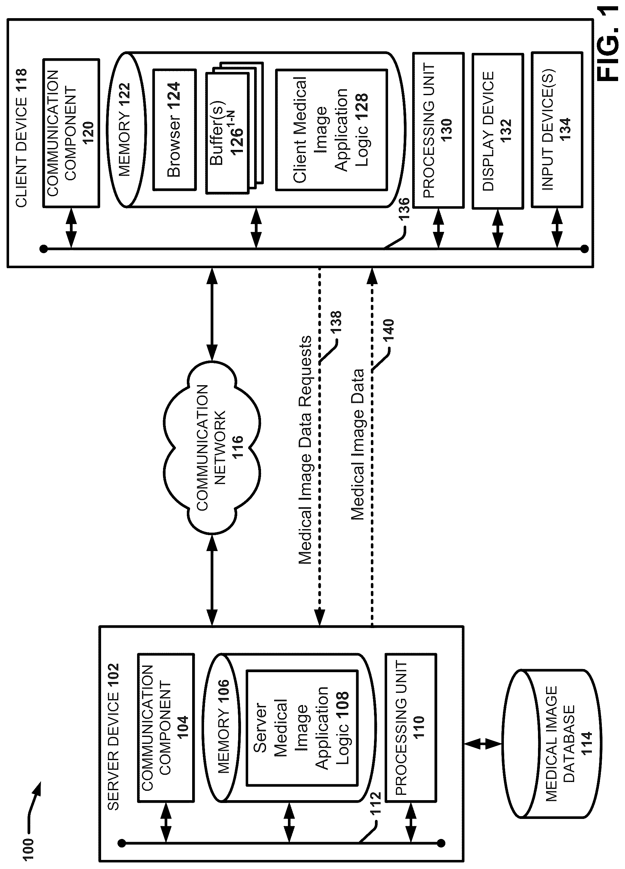 Patent US12099546 — Cyclic memory management for web-based medical image viewers — Figure 1