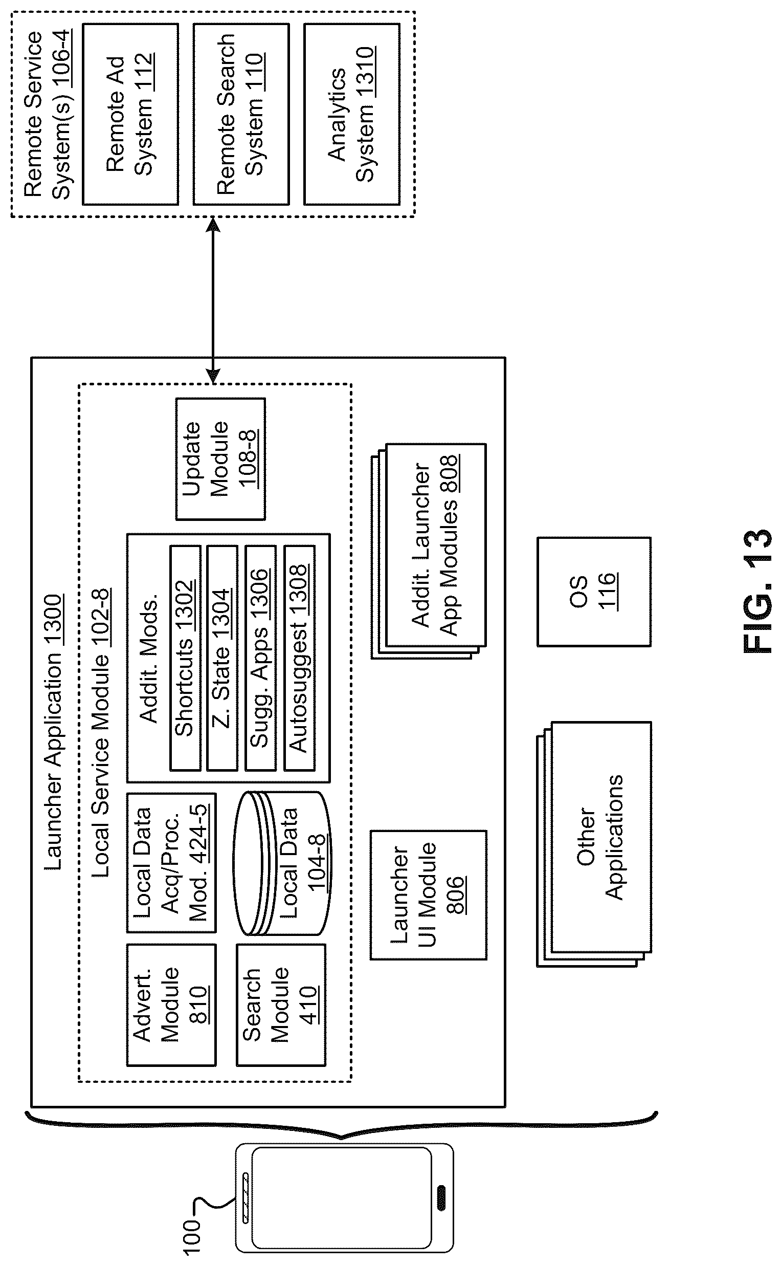 Patent US12099563 Figure 13 – On-device functionality using remote system updates