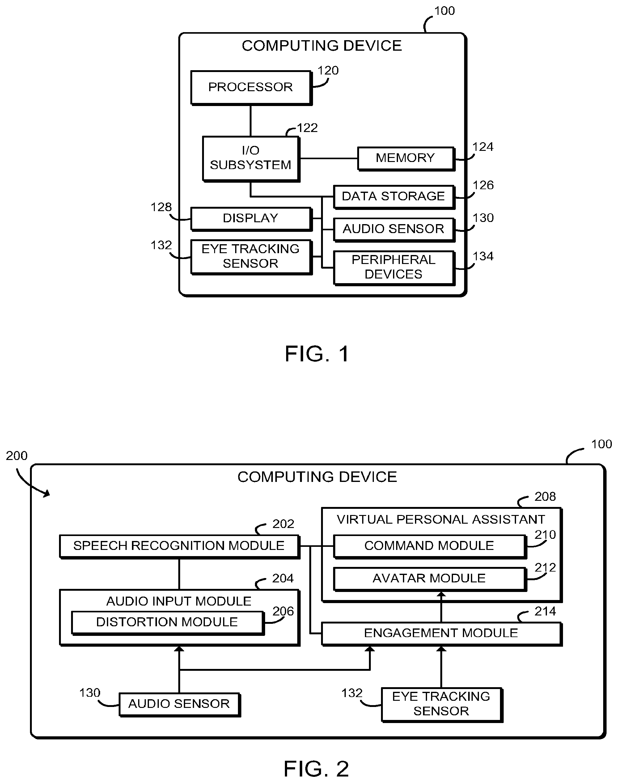 Patent US12099651 — Natural human-computer interaction for virtual personal assistant systems — Figure 1