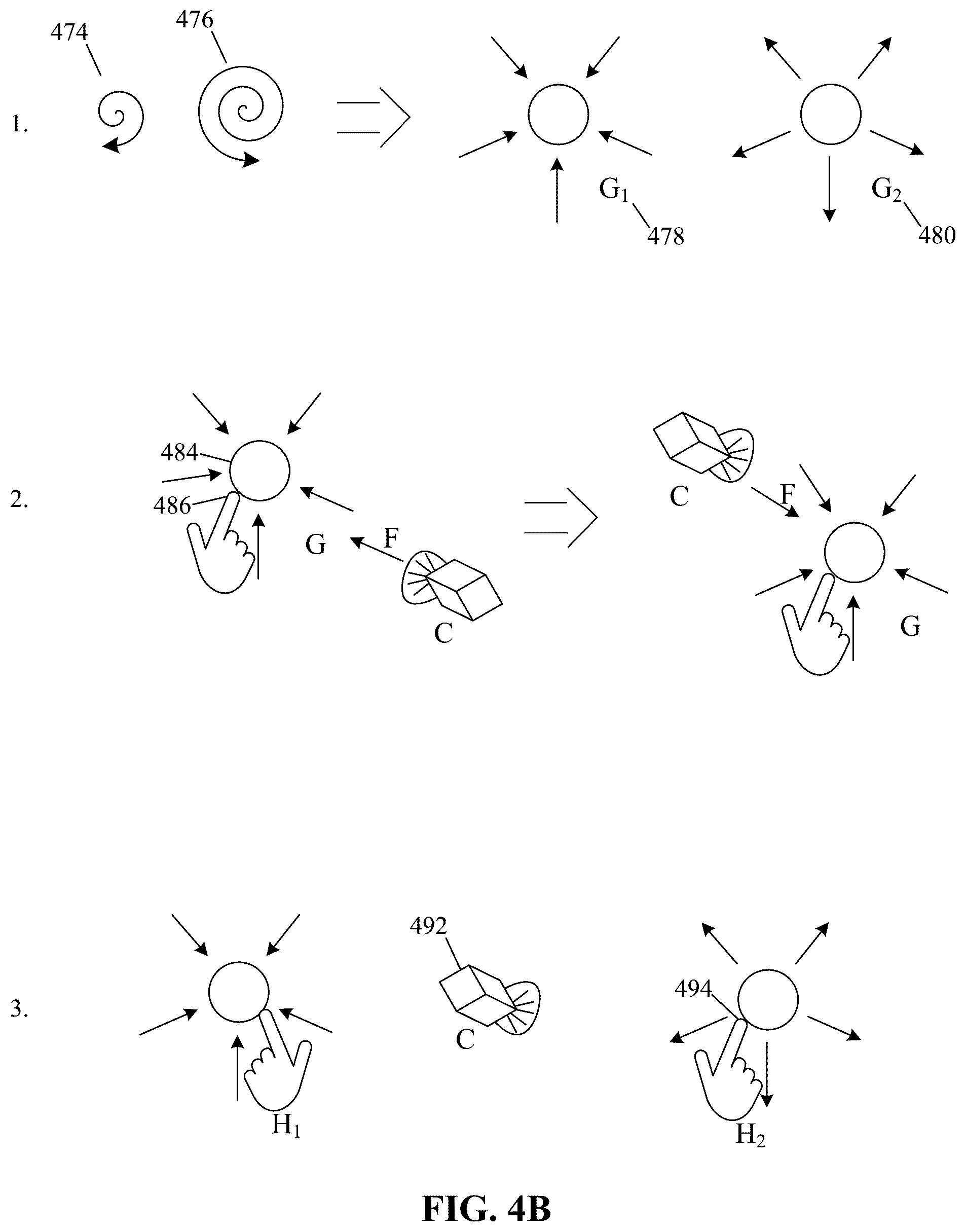 Patent US12099660 Figure 4 – User-defined virtual interaction space and manipulation of virtual cameras in the interaction space