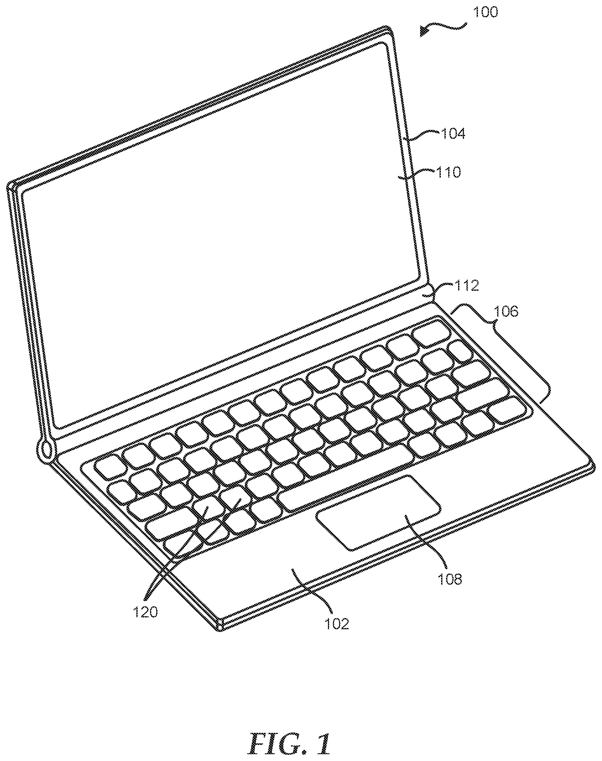 Patent US12099663 — Pop up customizable click feeling keys for a keyboard — Figure 1