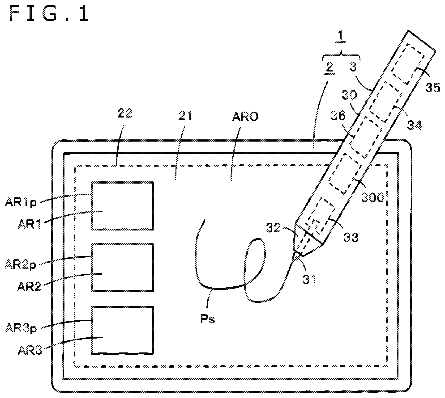 Patent US12099666 — Information input/output system for active pen with storage — Figure 1