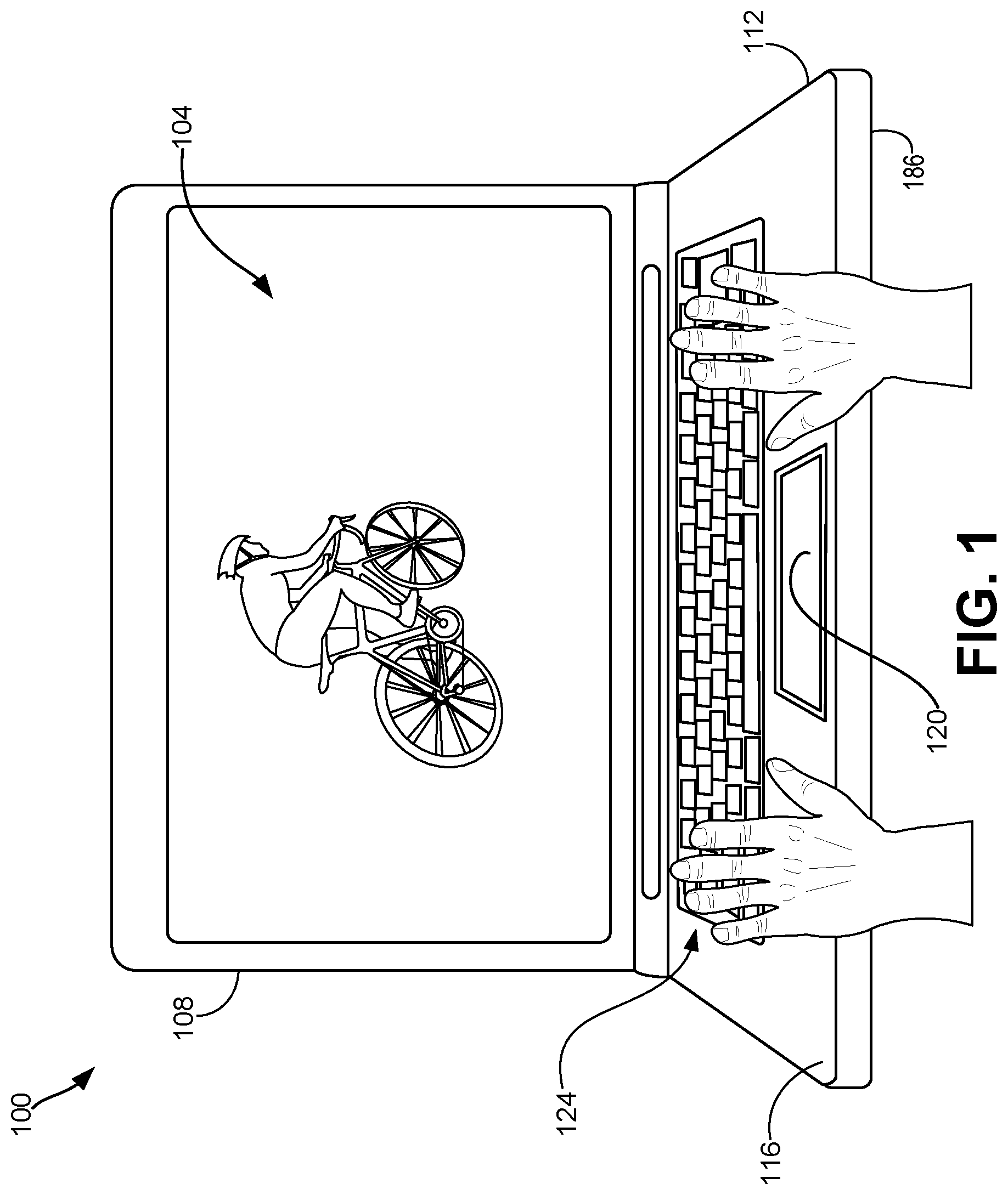 Patent US12099667 — Force sensing touchpad — Figure 1