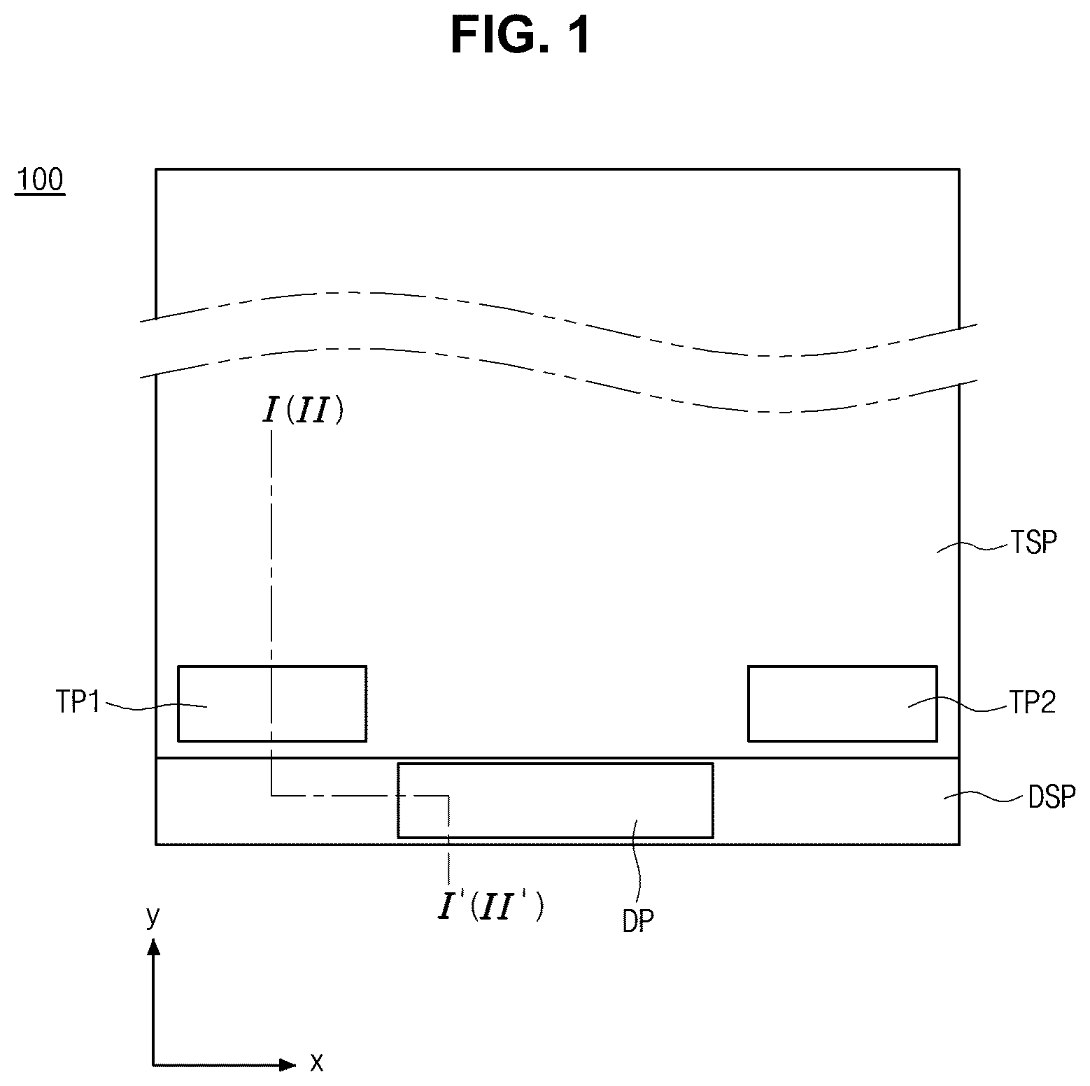 Patent US12099669 — Touch display device and method of manufacturing of the same — Figure 1
