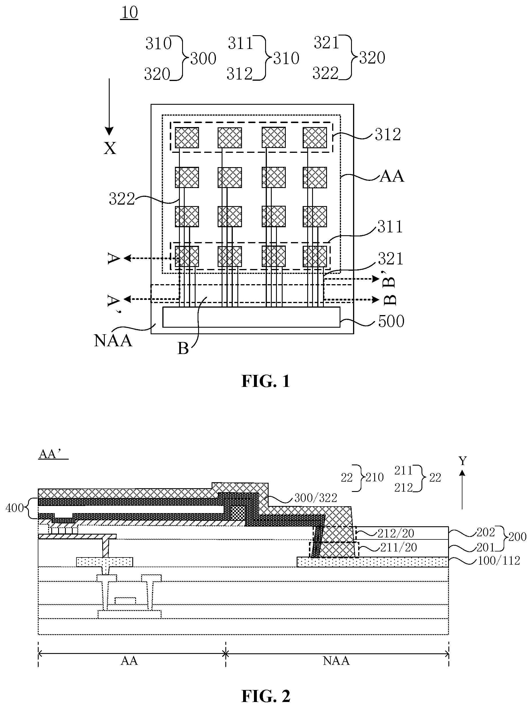 Patent US12099677 — Touch display panel and touch display device — Figure 1