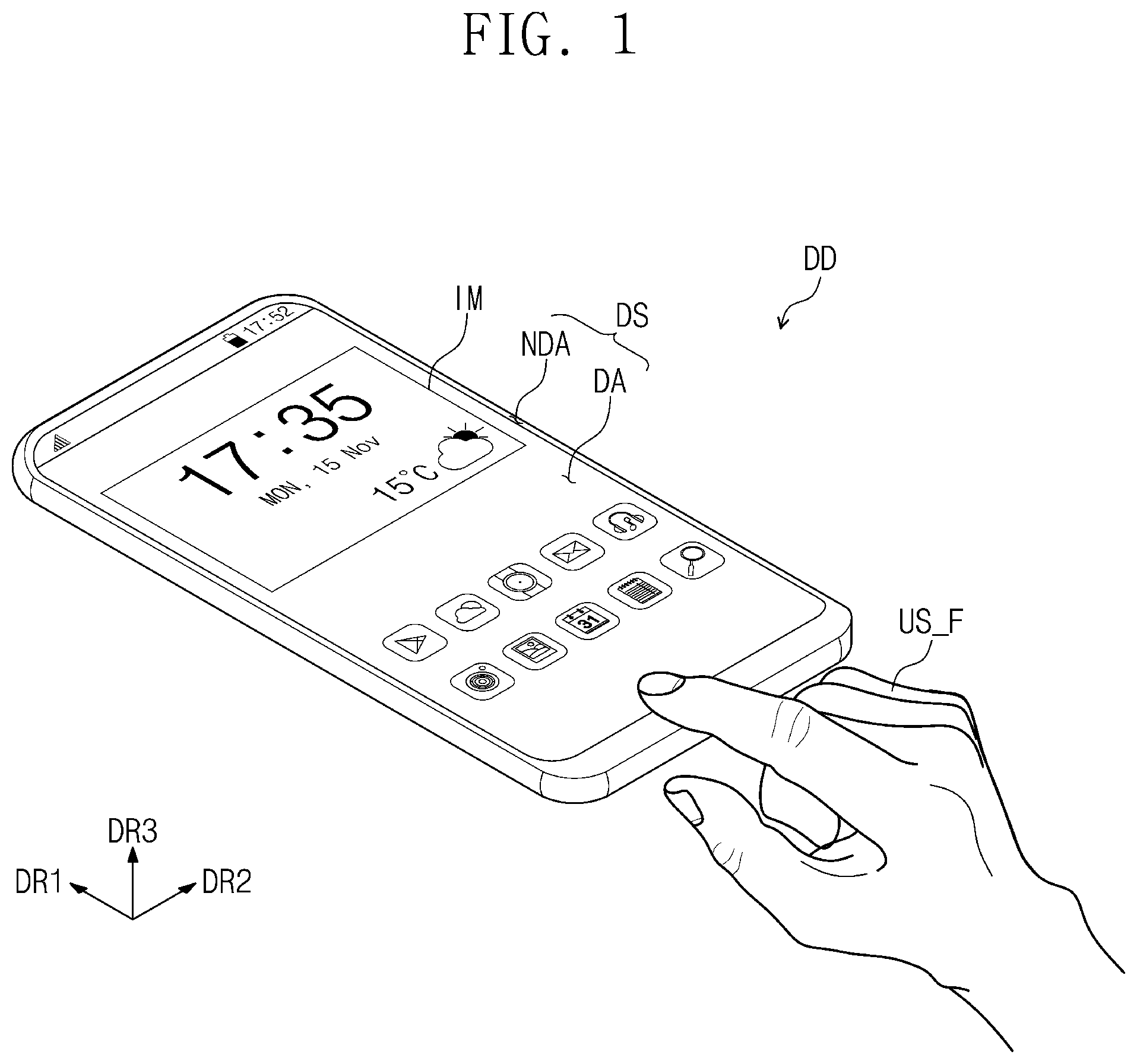 Patent US12099678 — Input sensing part and display device including the same — Figure 1