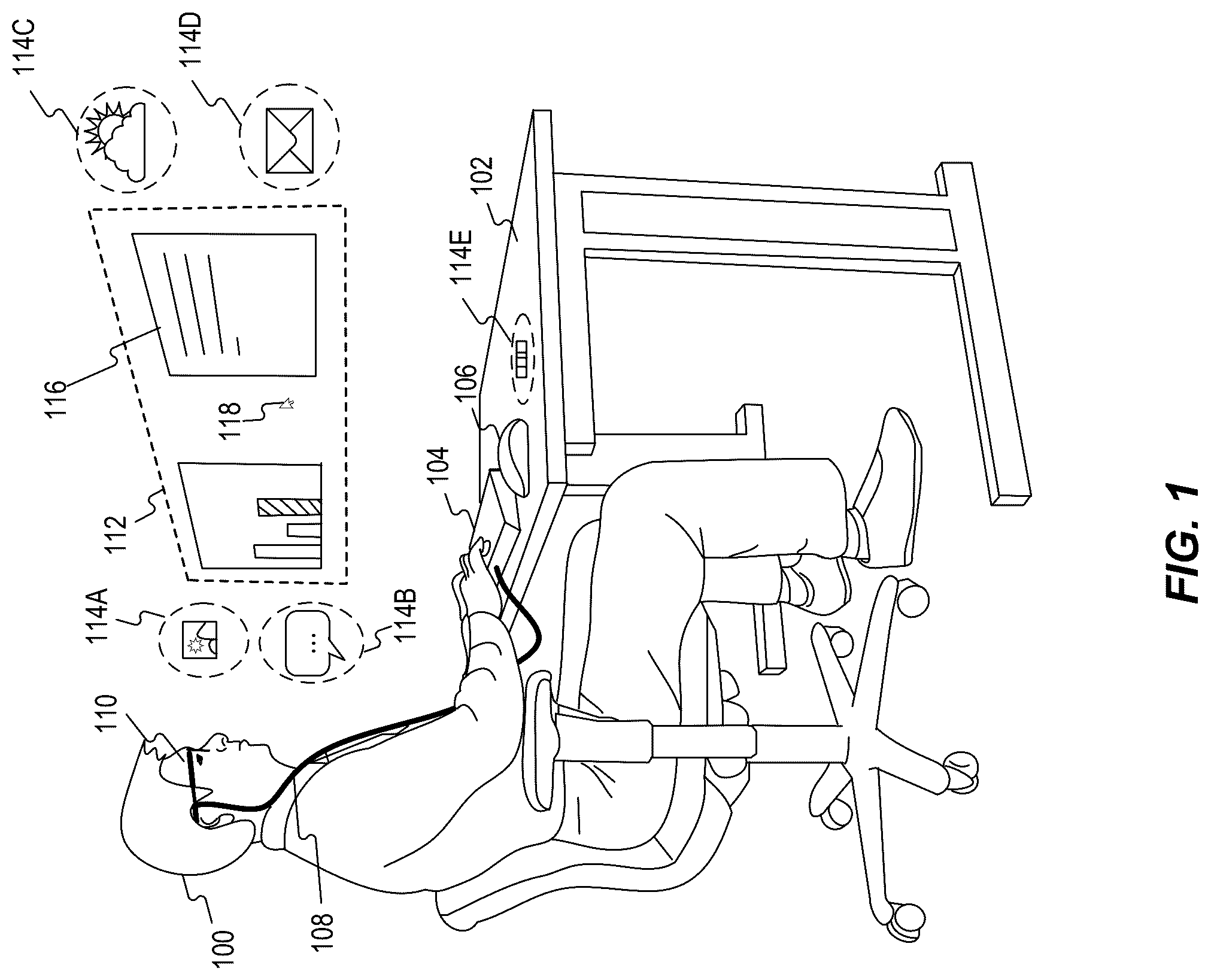 Patent US12099696 — Displaying virtual content on moving vehicles — Figure 1